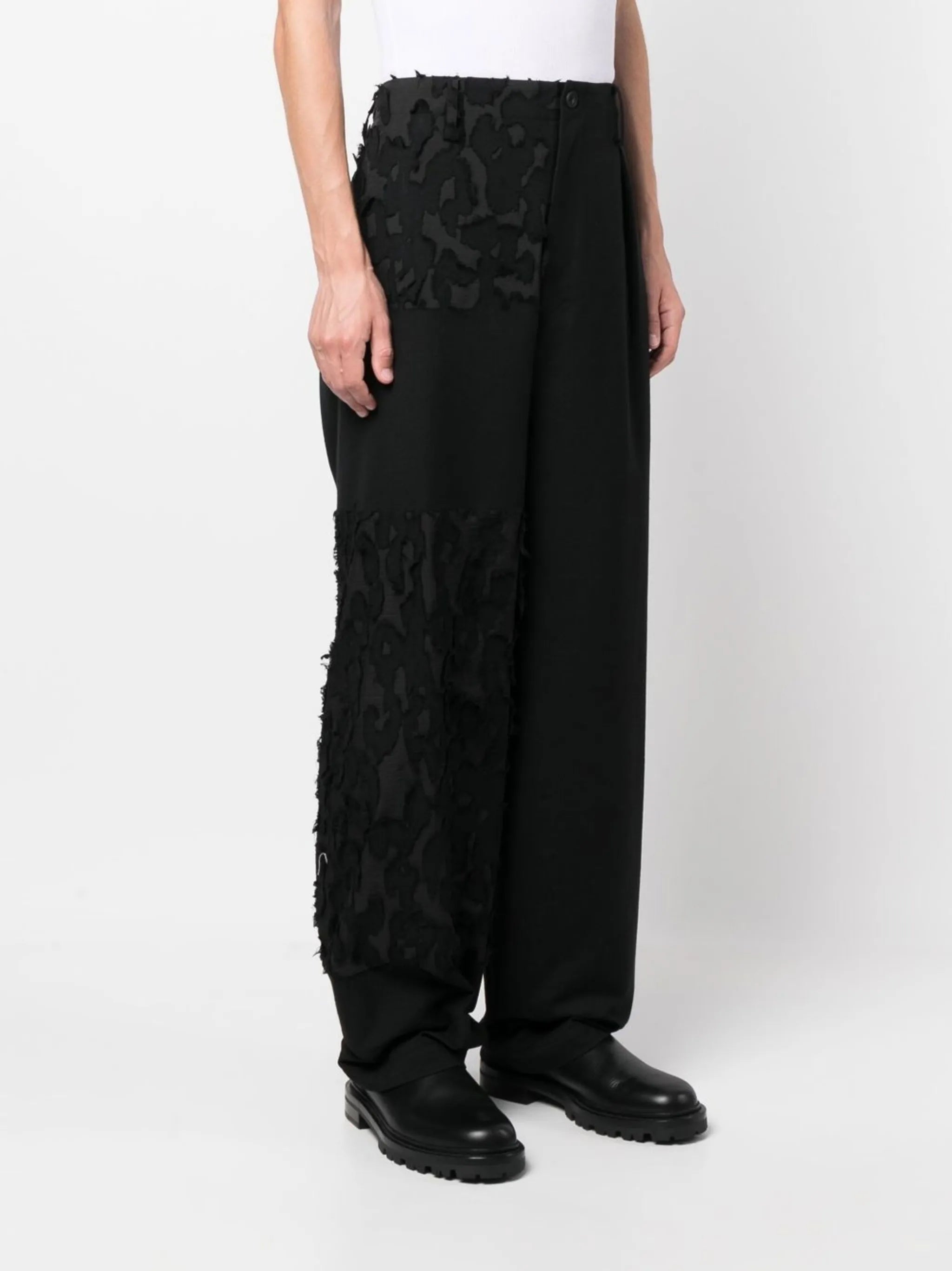 panelled wide-leg trousers