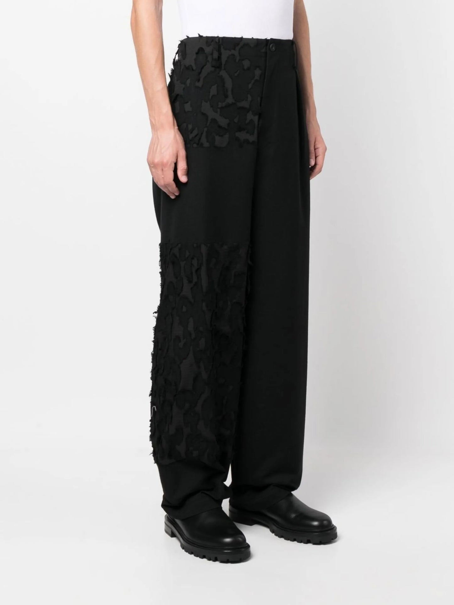panelled wide-leg trousers