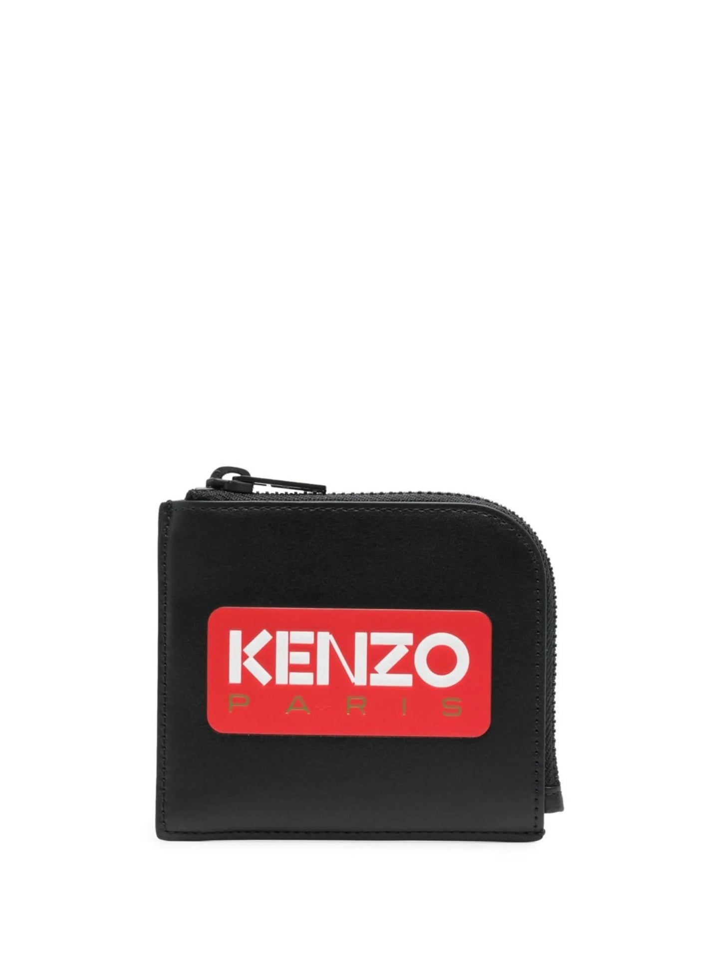 logo-print leather wallet