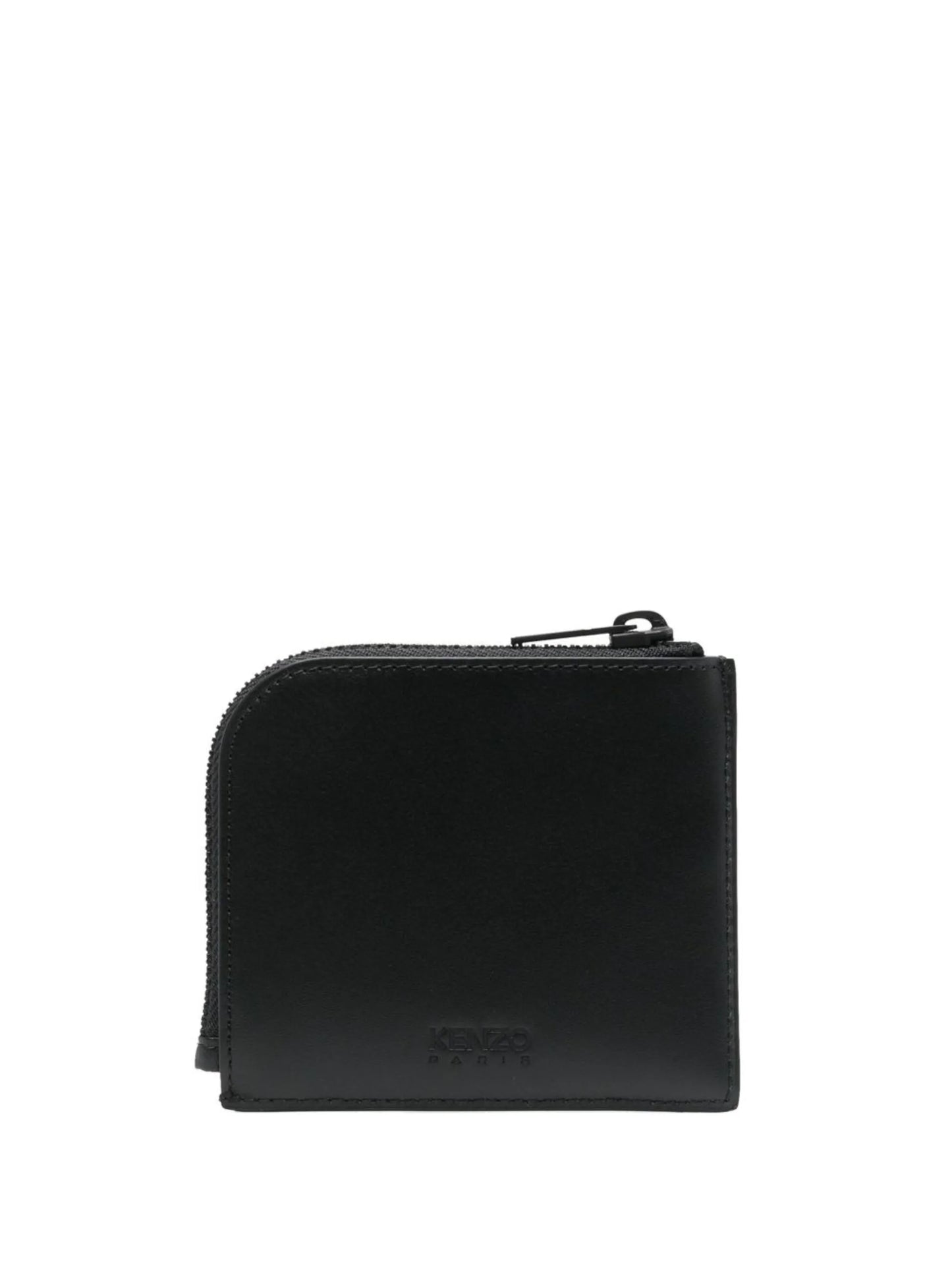 logo-print leather wallet