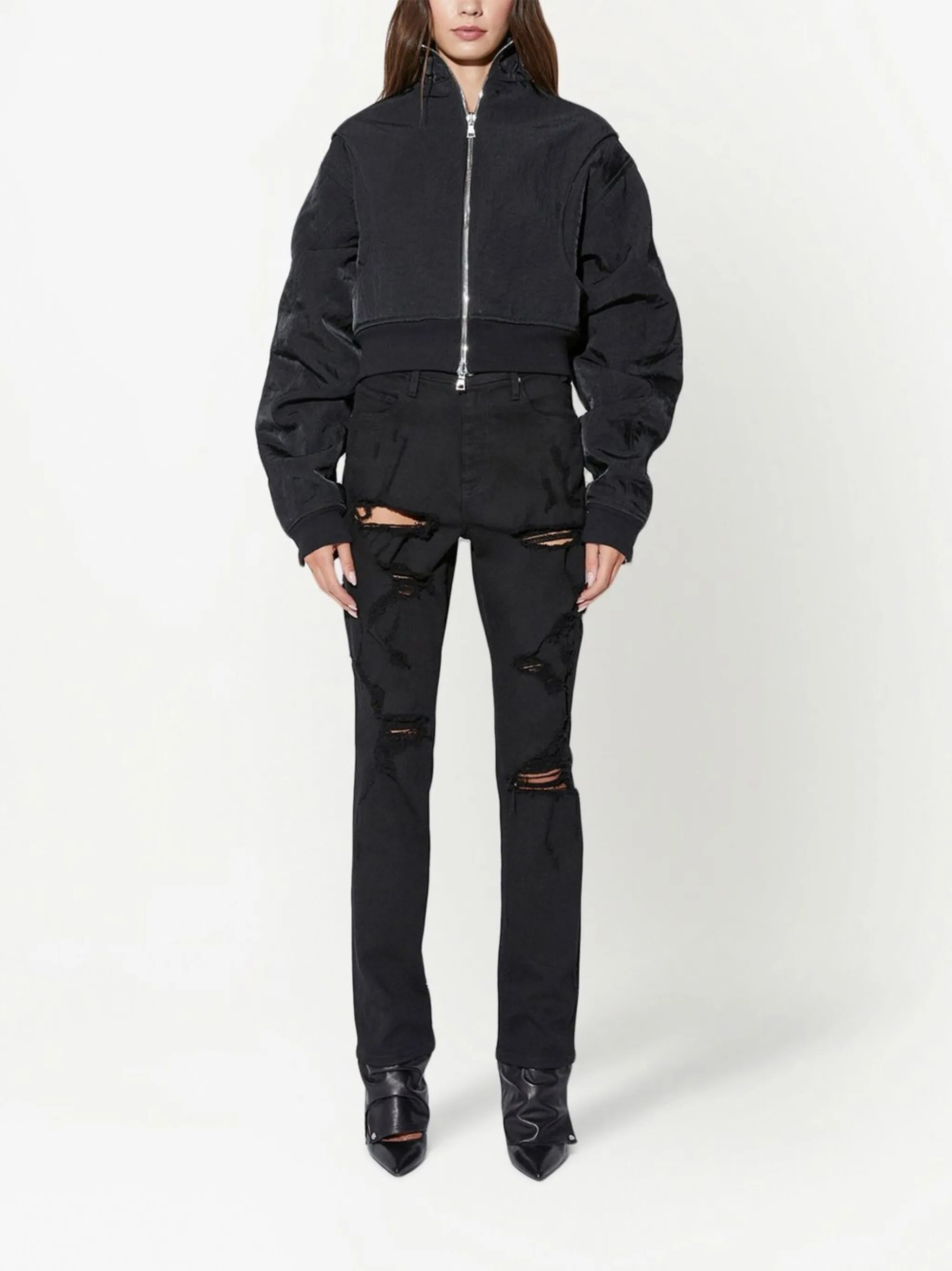 Dulce cropped zip-up jacket