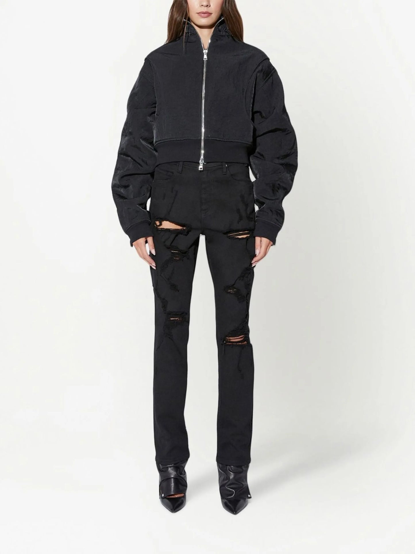 Dulce cropped zip-up jacket
