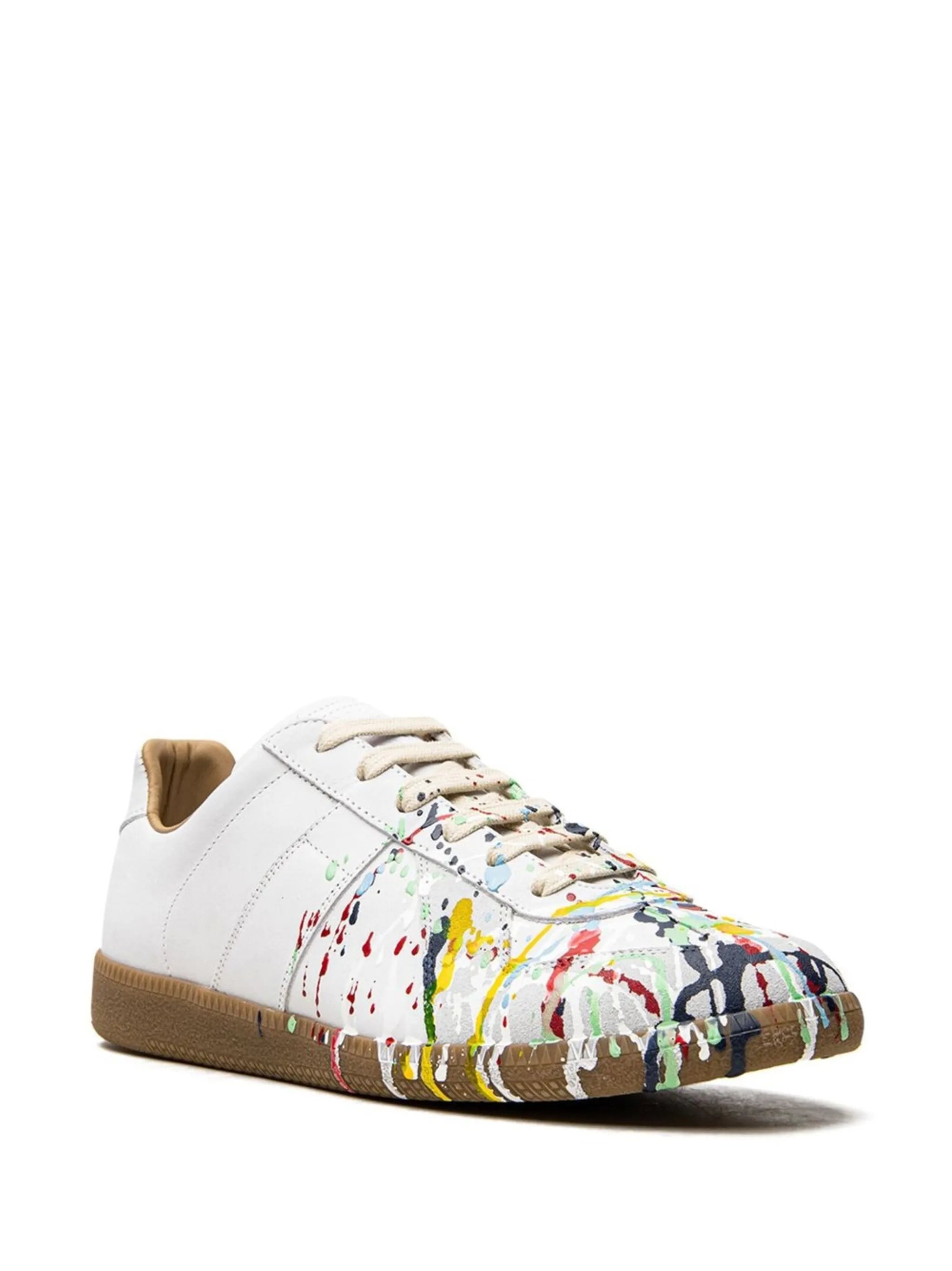 Replica paint-splatter sneakers
