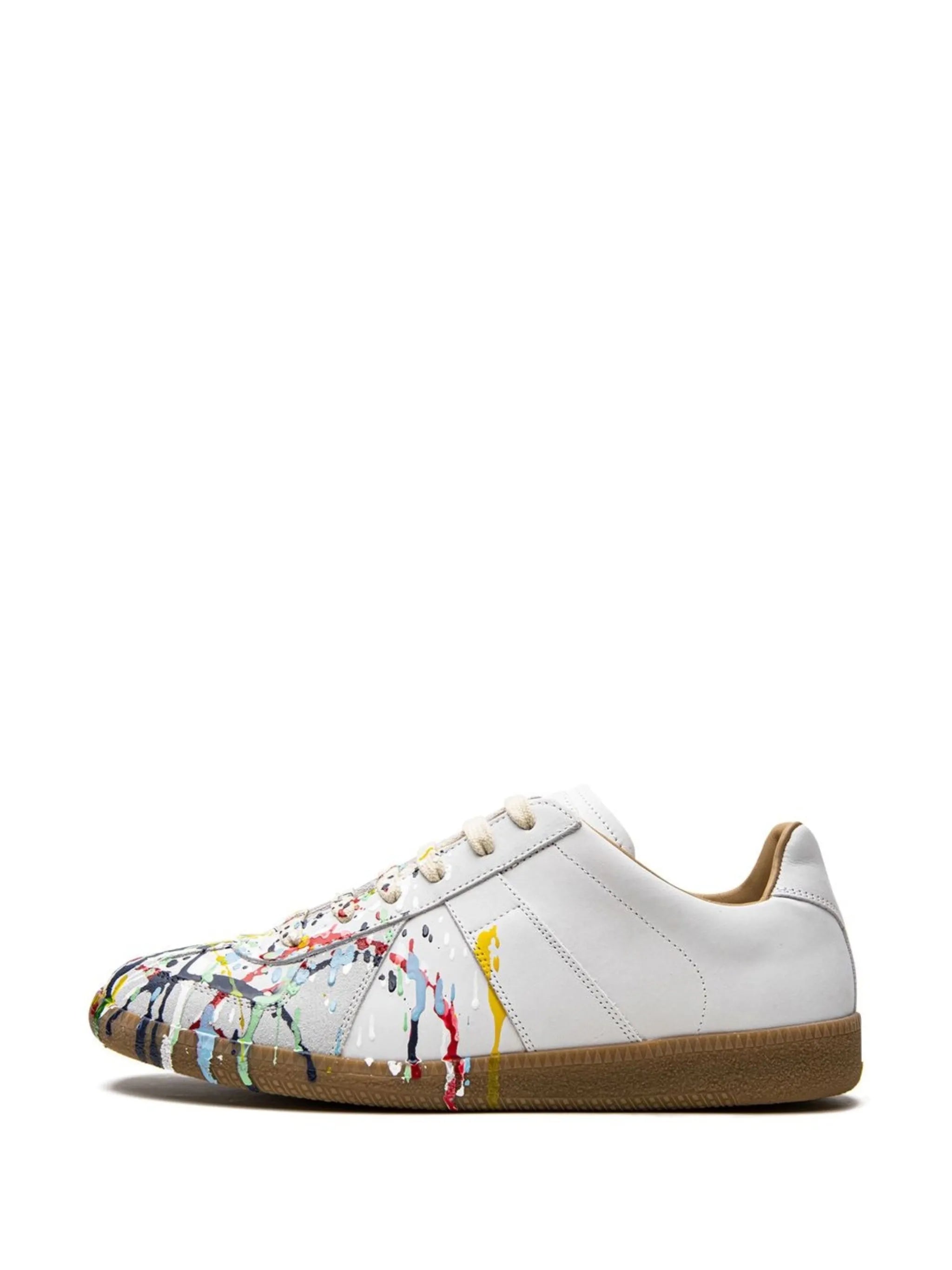 Replica paint-splatter sneakers