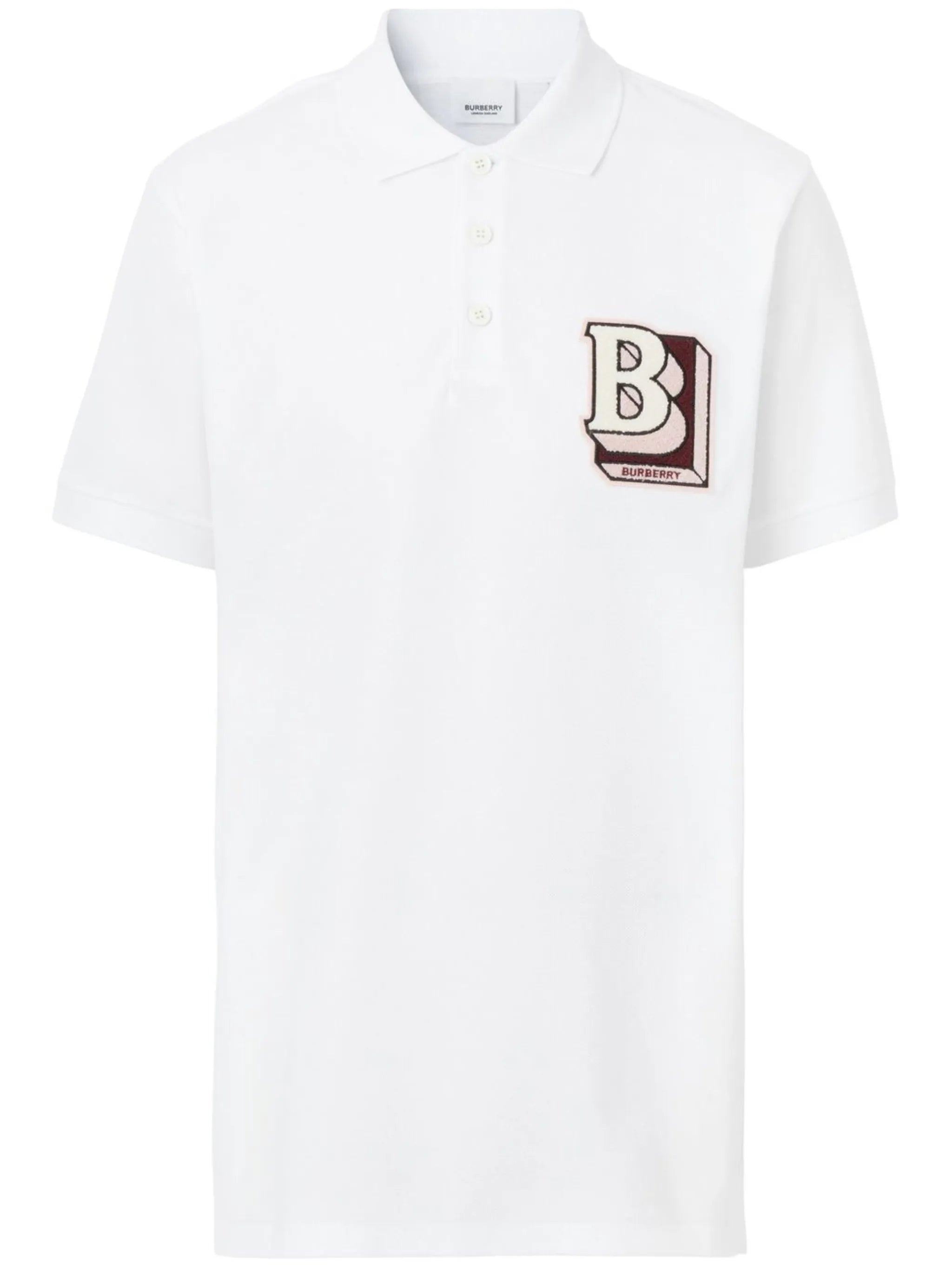 logo-patch short-sleeved polo shirt