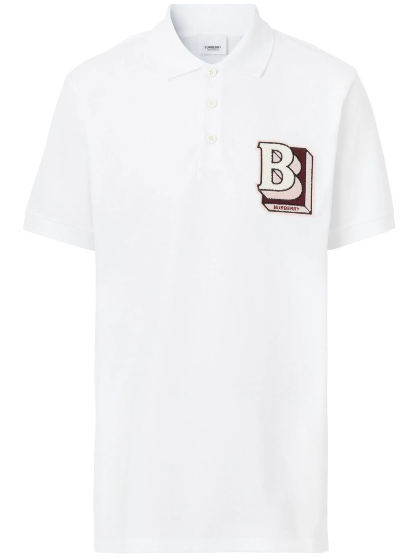 logo-patch short-sleeved polo shirt