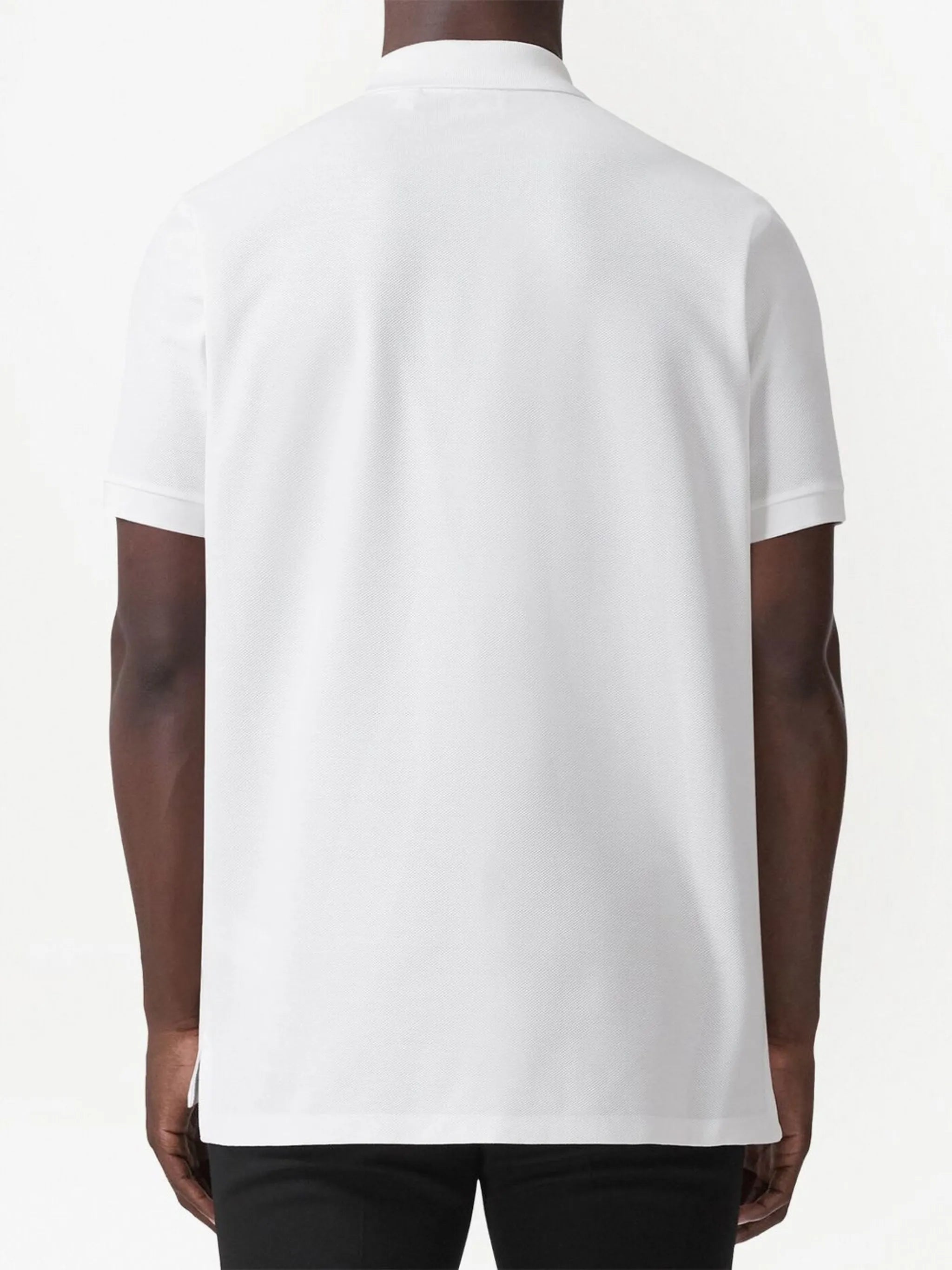 logo-patch short-sleeved polo shirt
