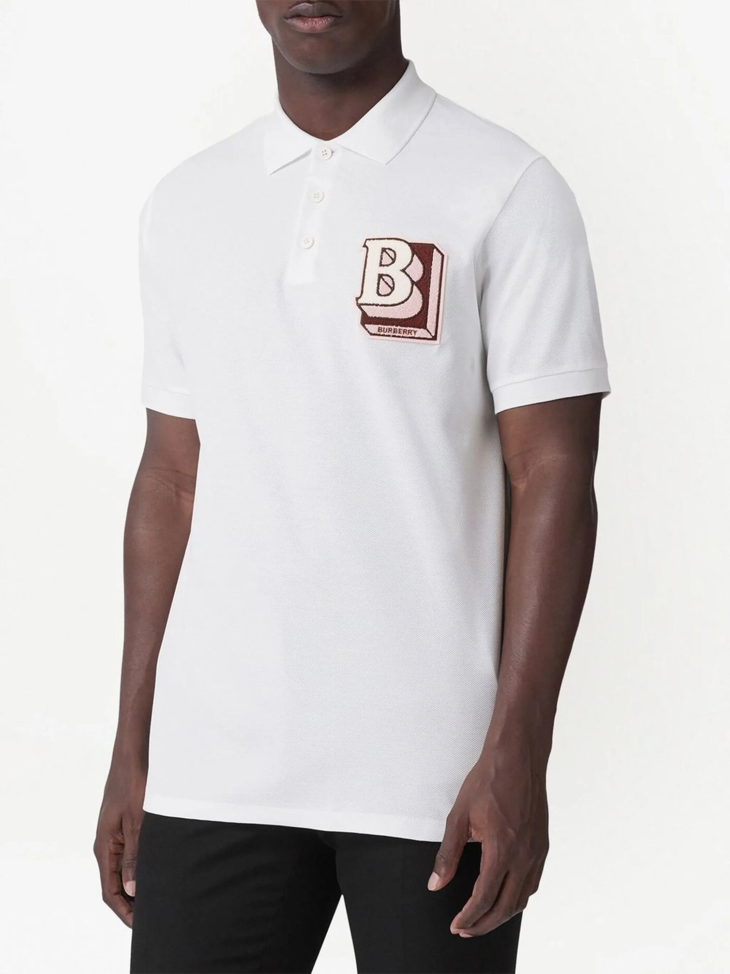 logo-patch short-sleeved polo shirt