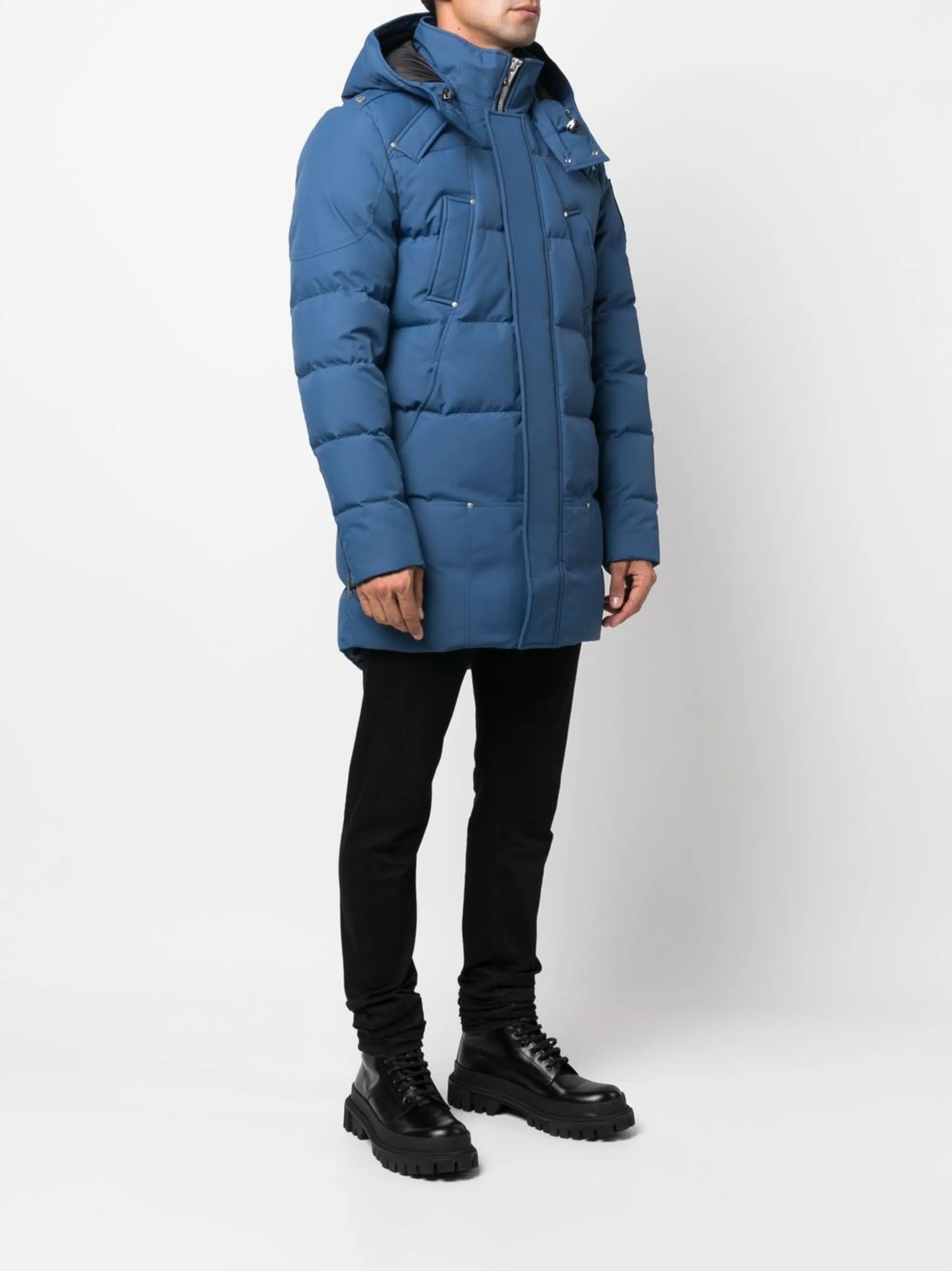 detachable-hood padded coat