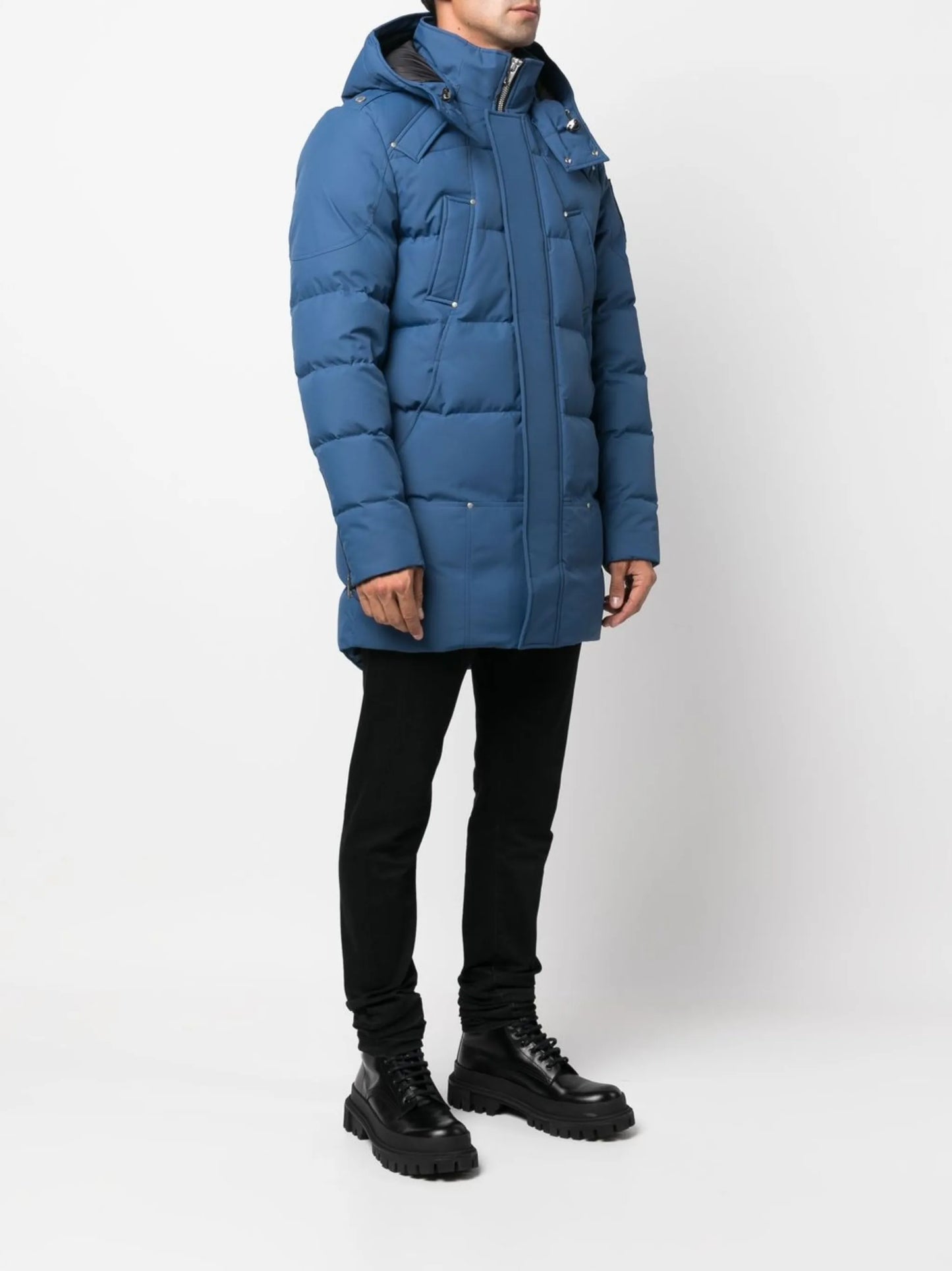 detachable-hood padded coat