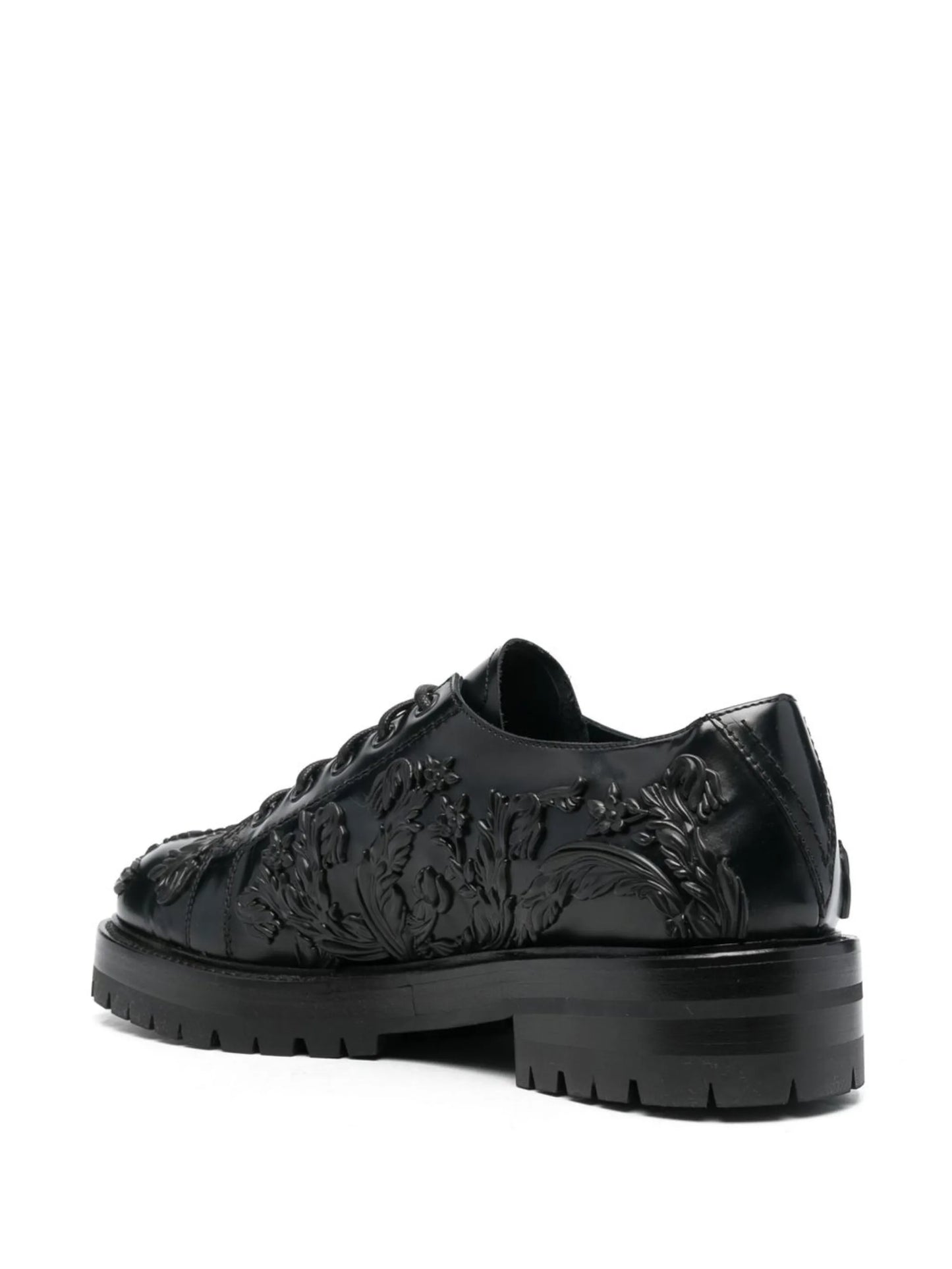 Barocco column leather shoes