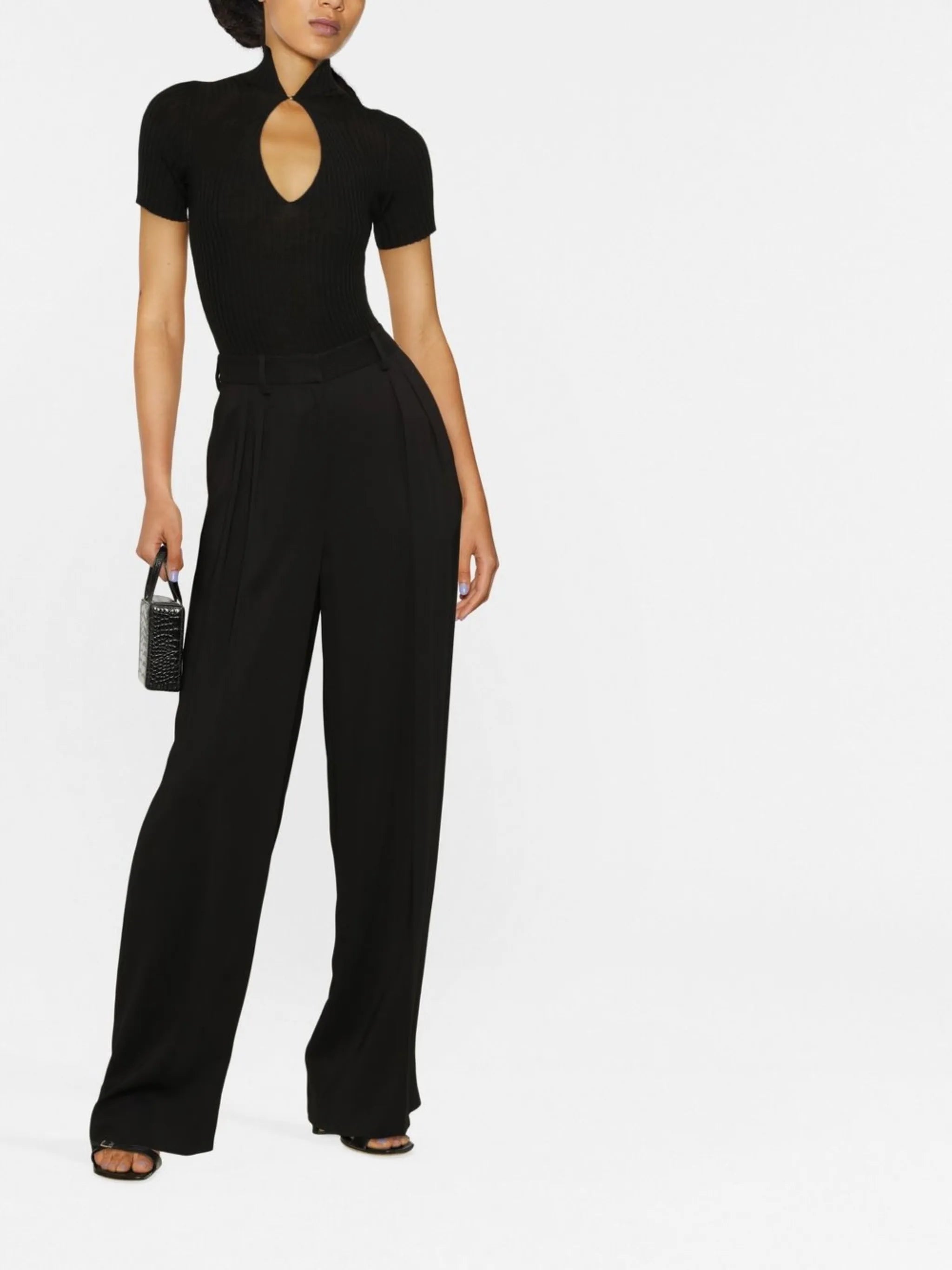 ribbed-knit virgin-wool body