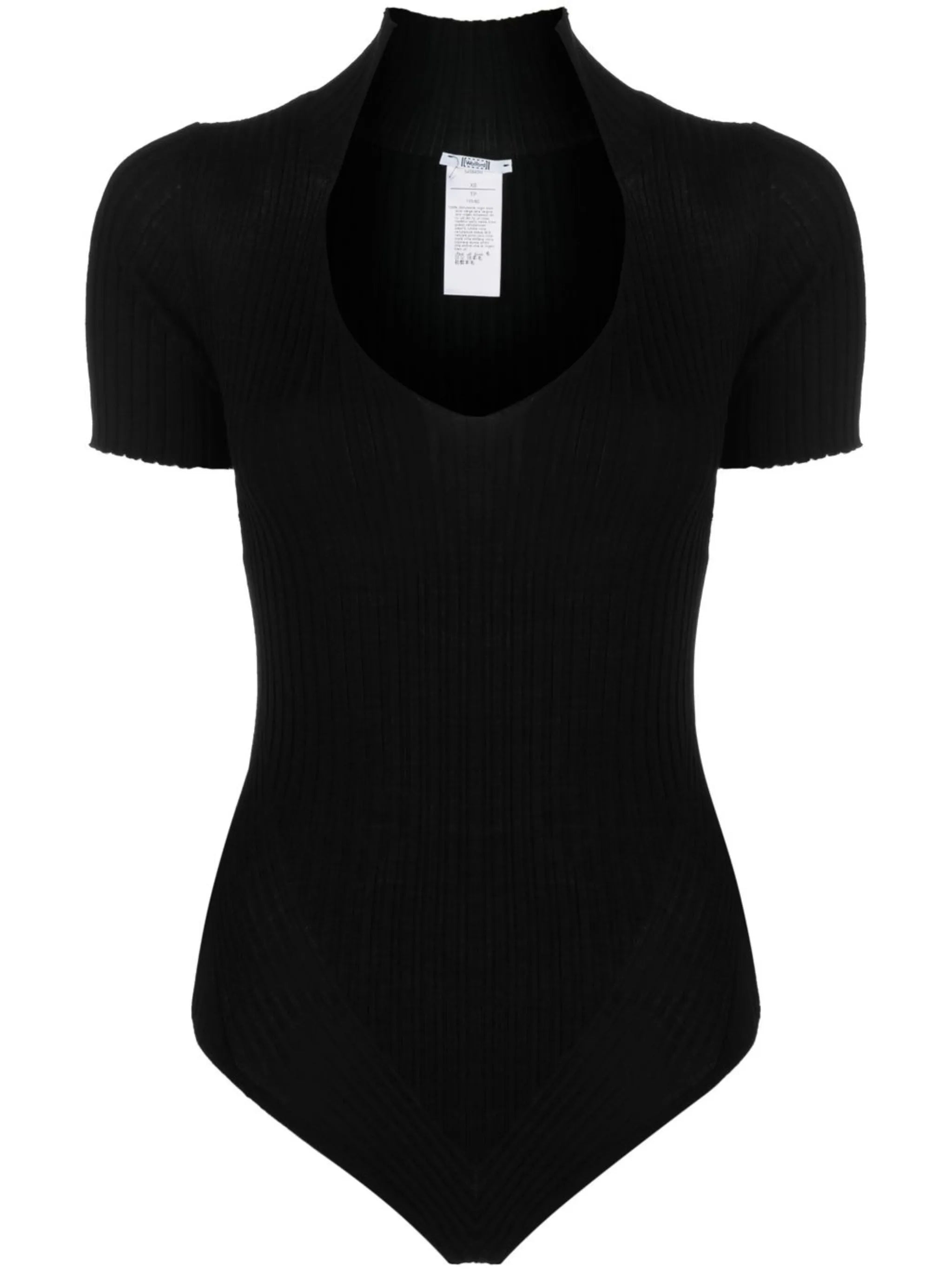 ribbed-knit virgin-wool body