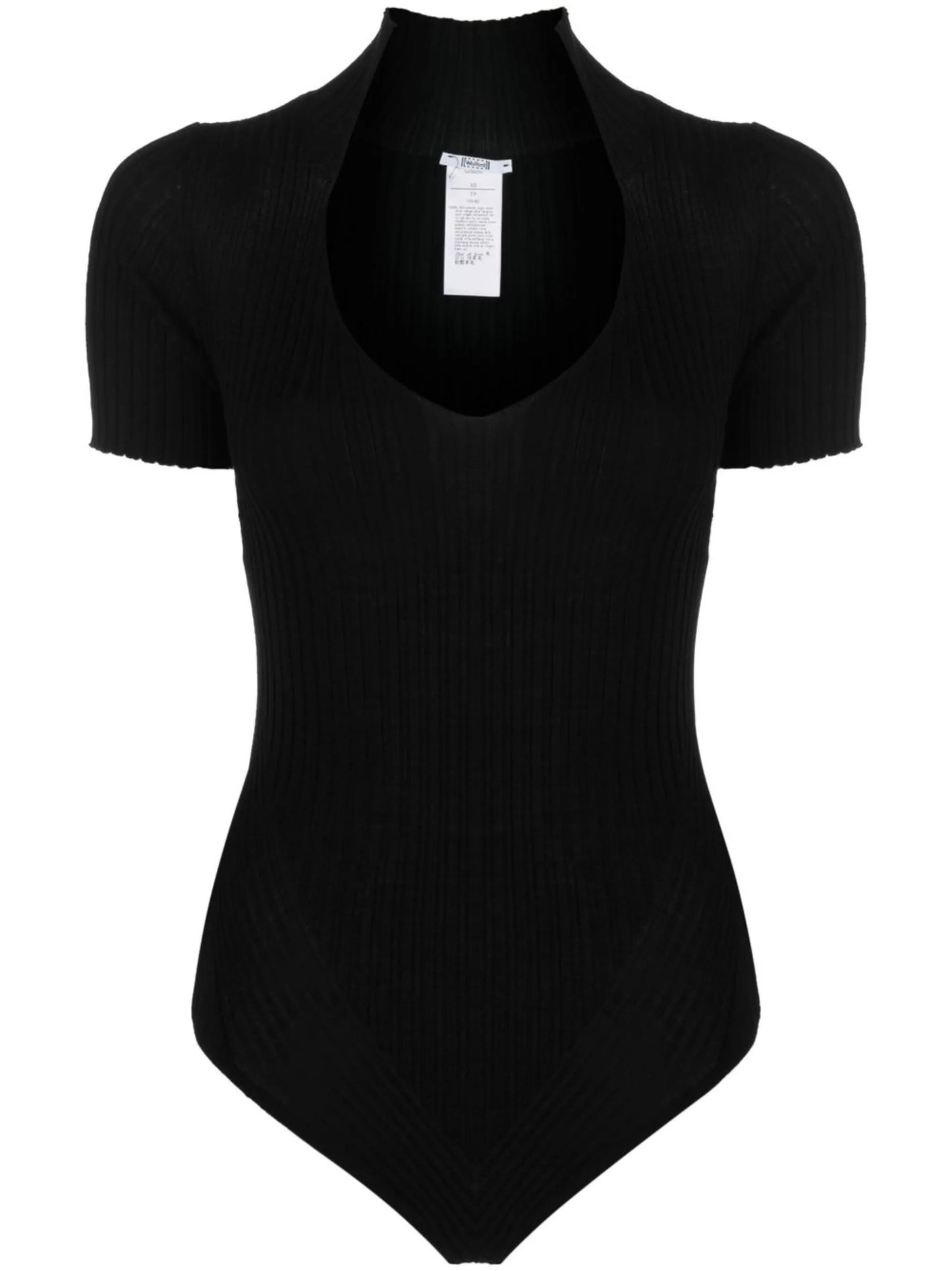 ribbed-knit virgin-wool body