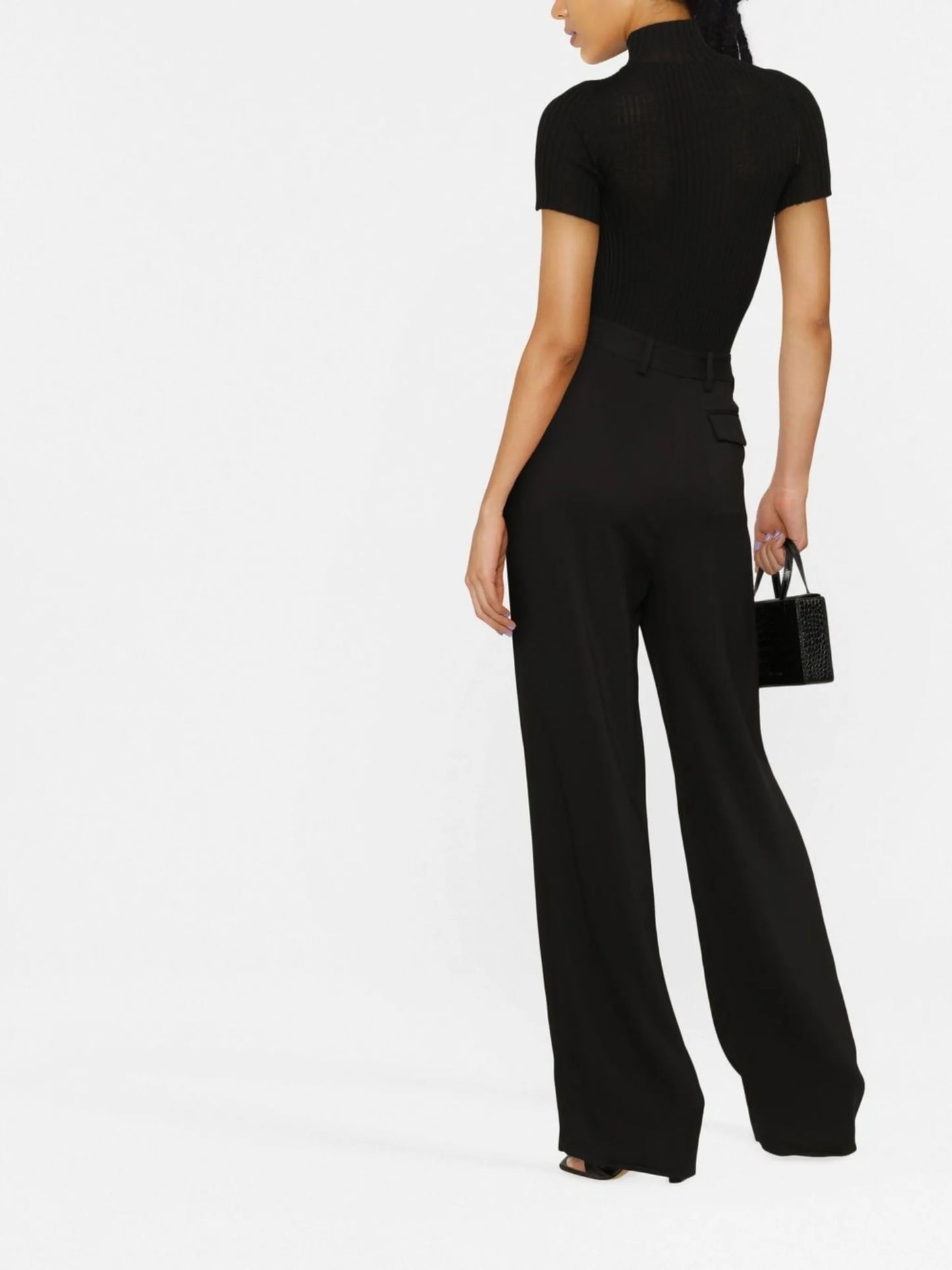 ribbed-knit virgin-wool body