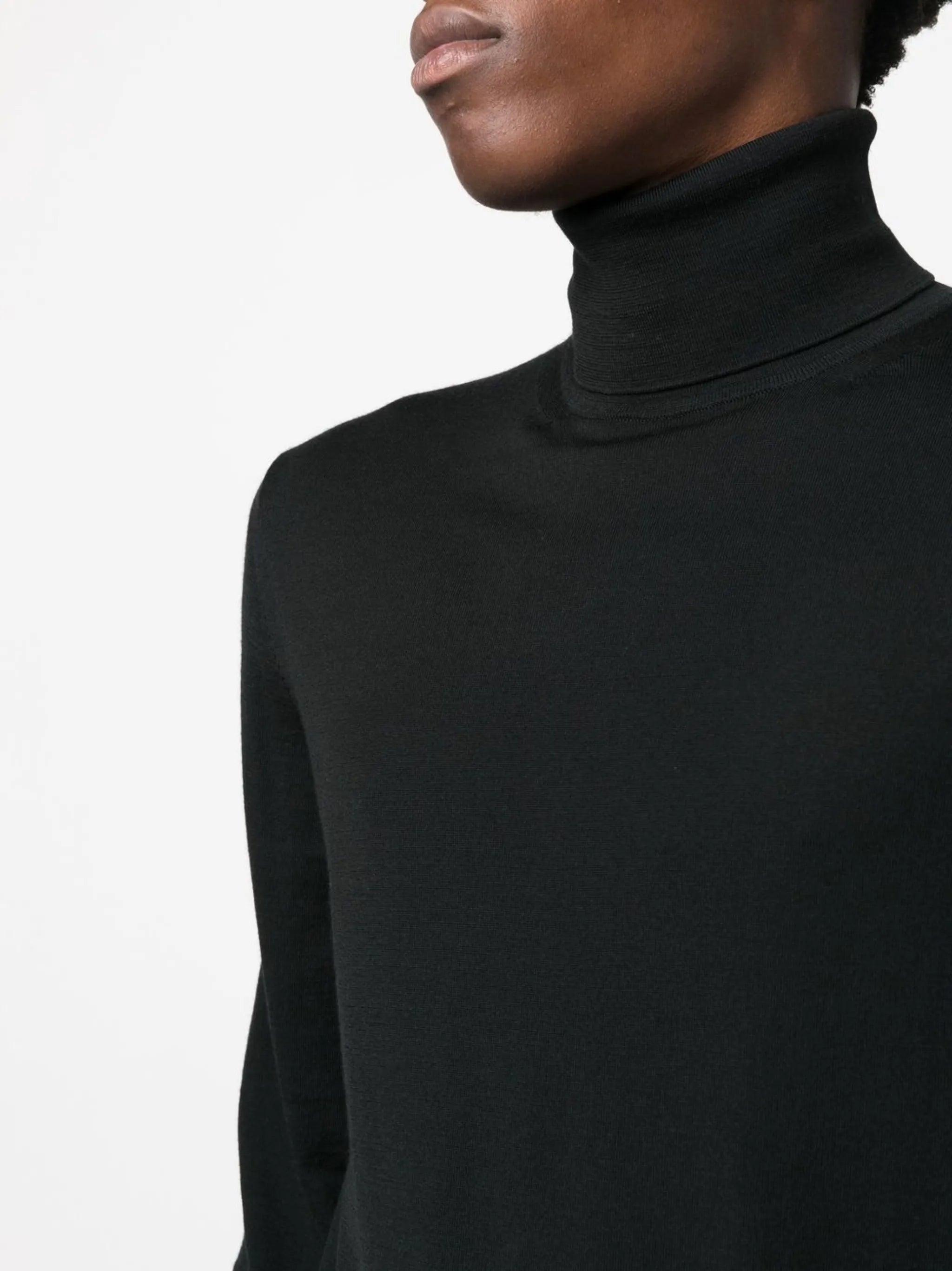 roll-neck wool jumper