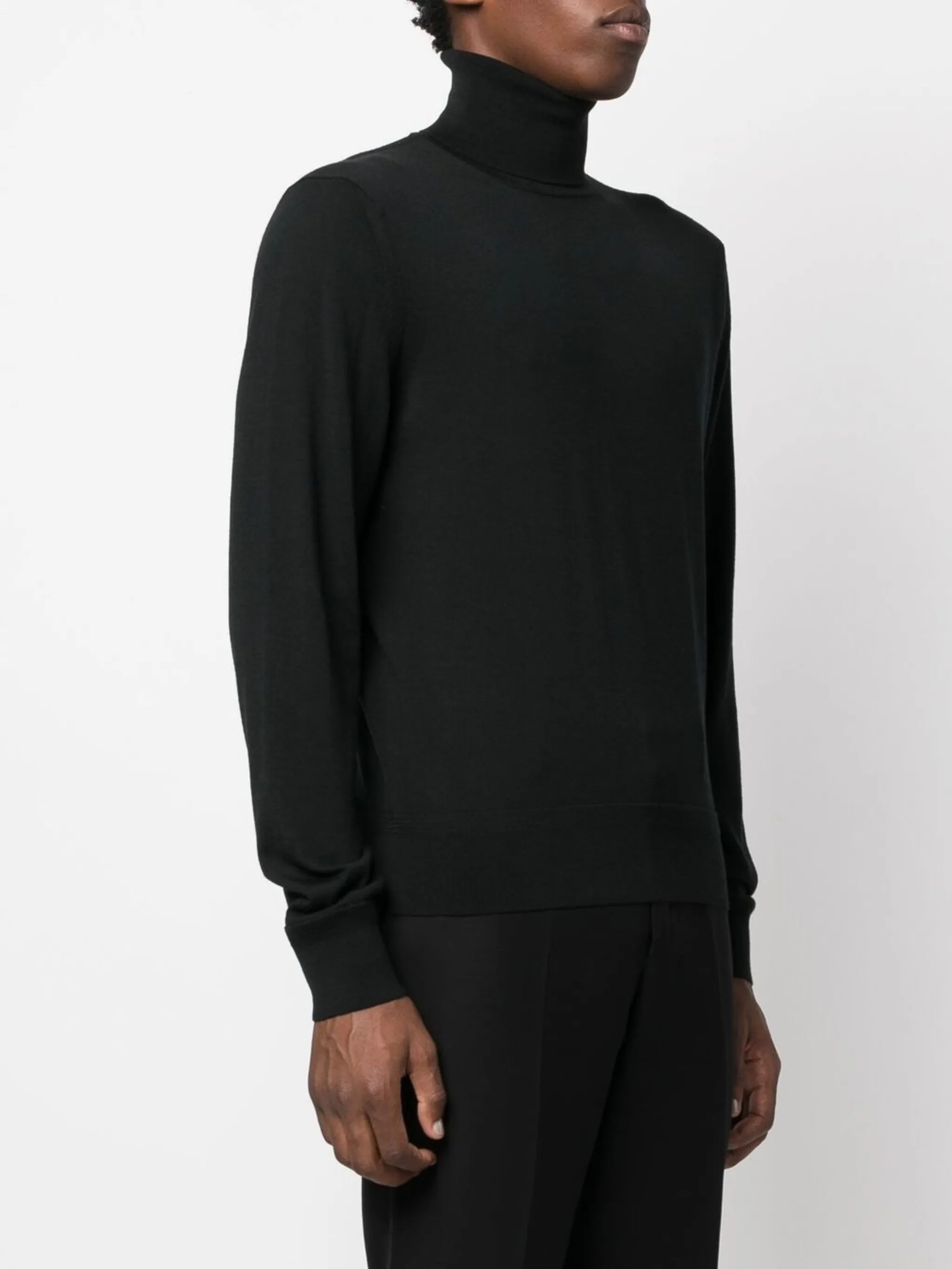 roll-neck wool jumper