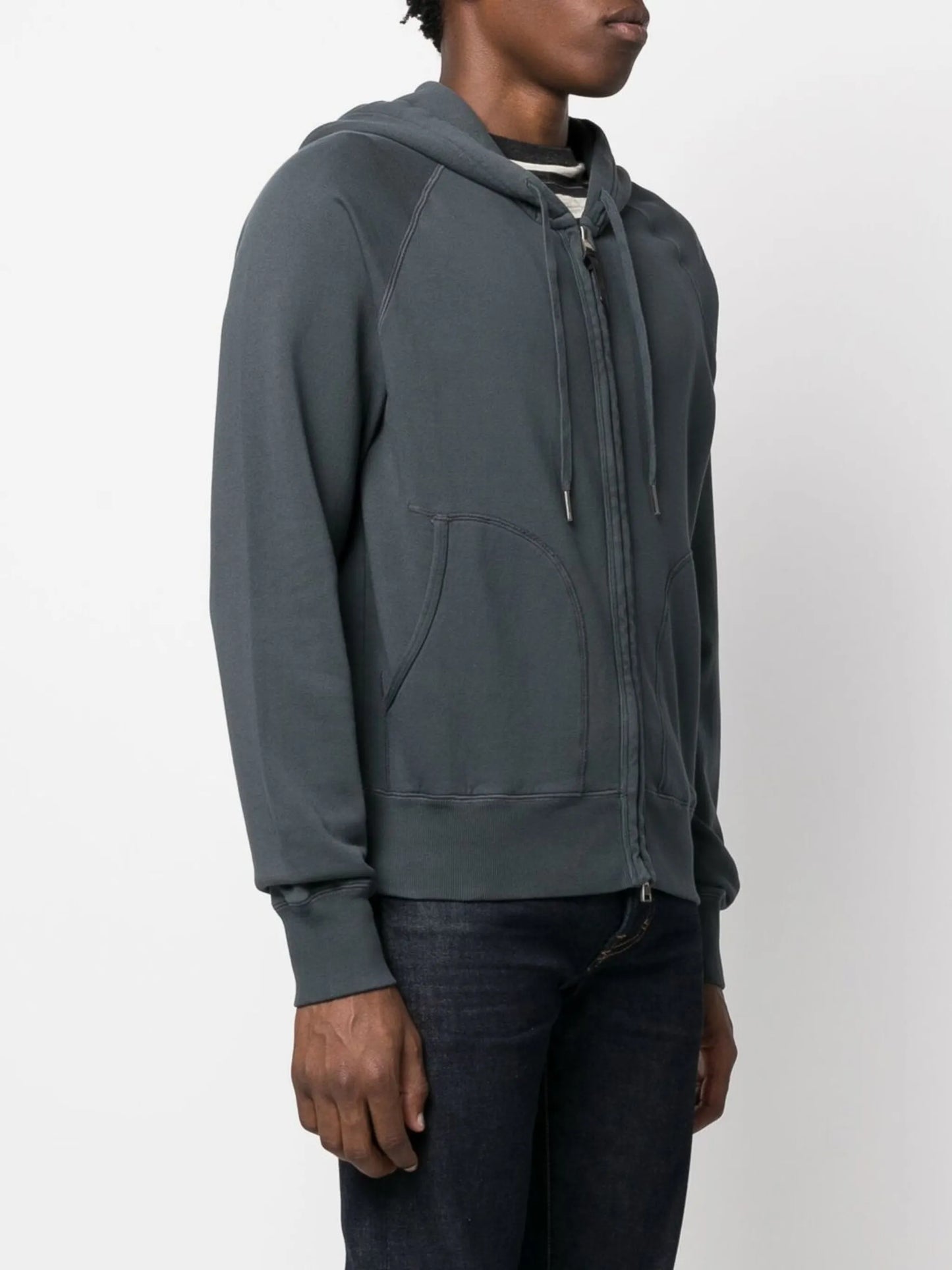zip-up cotton hoodie