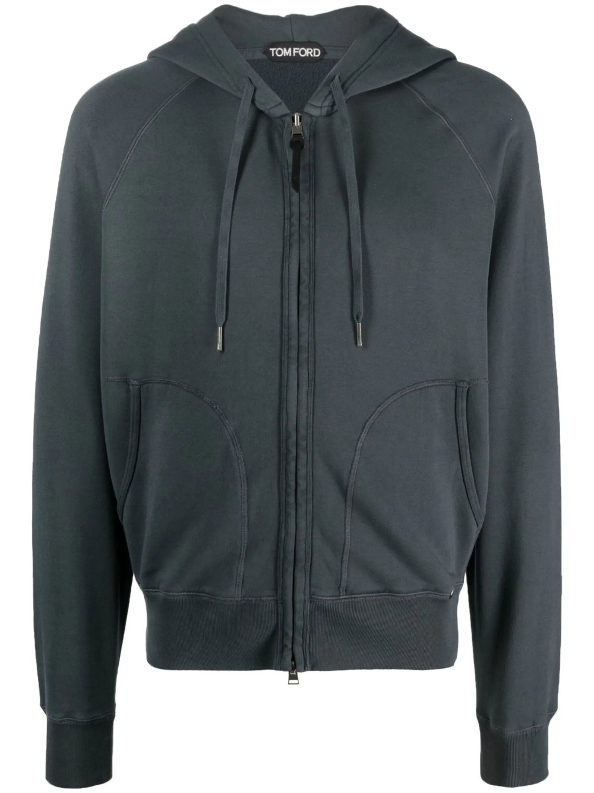zip-up cotton hoodie