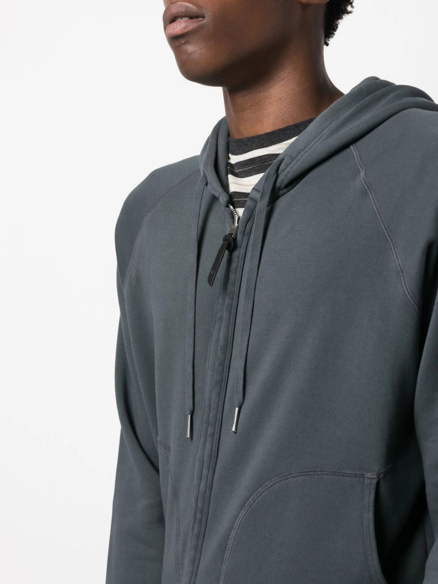 zip-up cotton hoodie