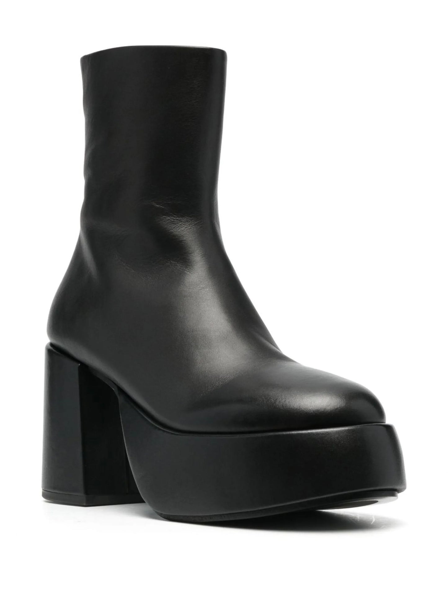 platform leather ankle boot