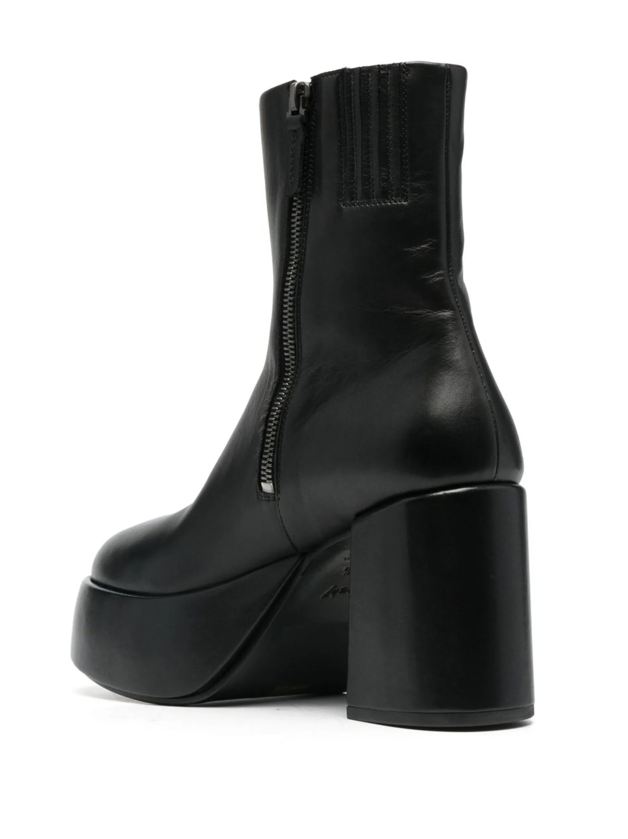 platform leather ankle boot