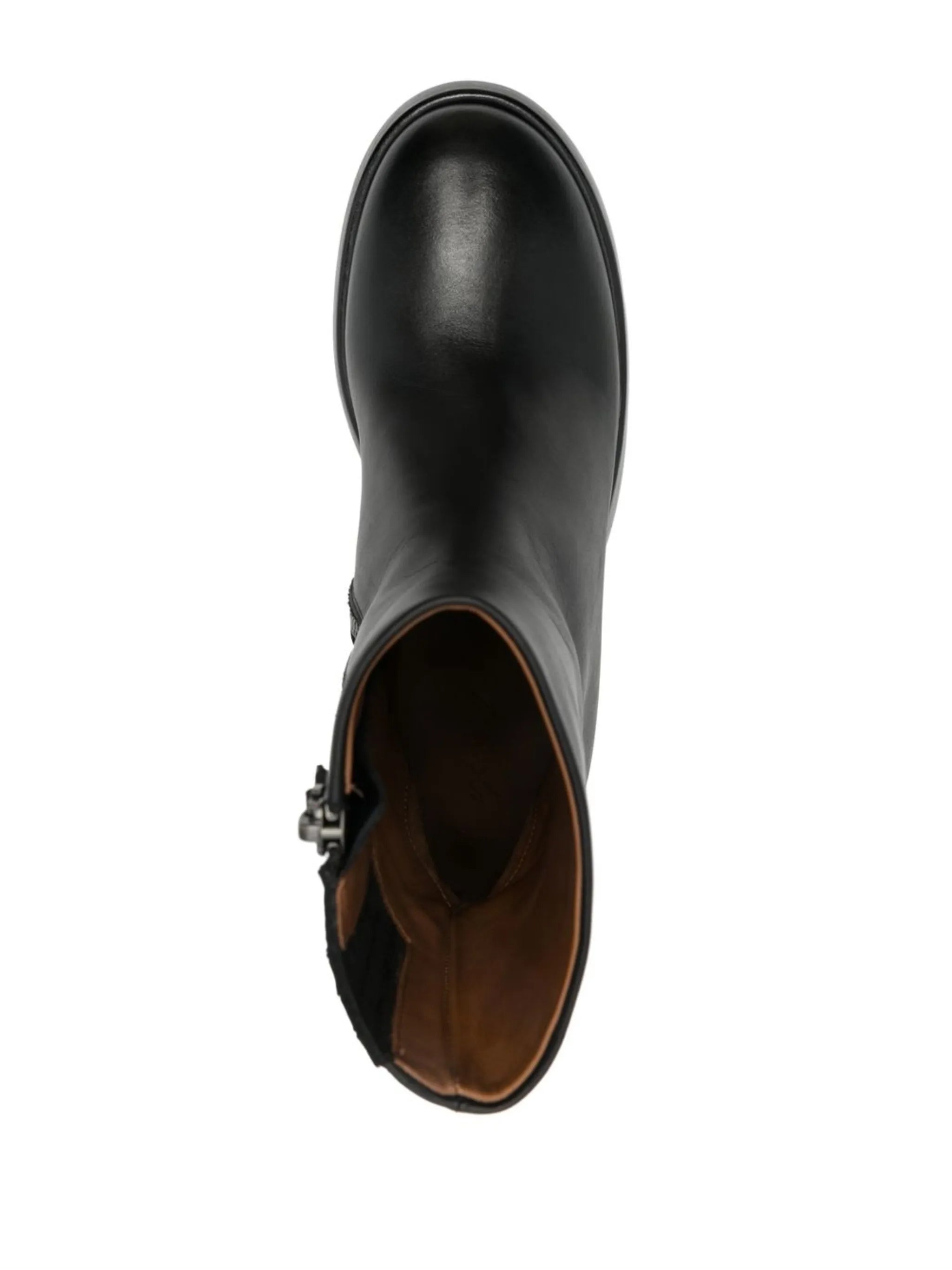 platform leather ankle boot