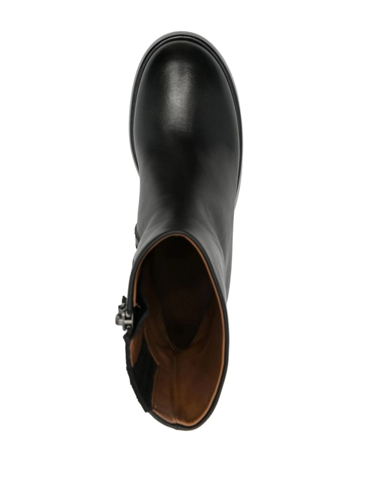 platform leather ankle boot