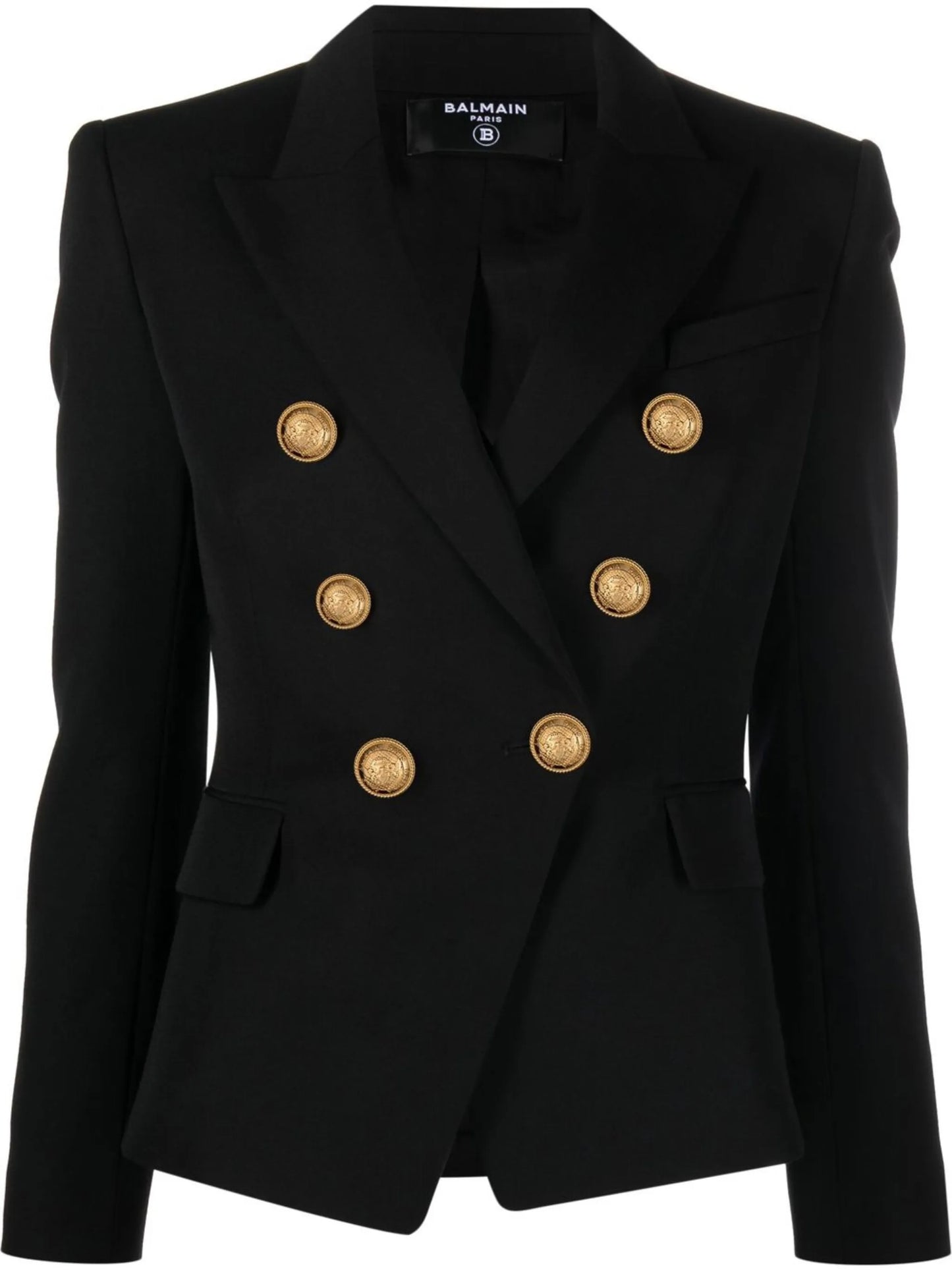 double-breasted wool blazer
