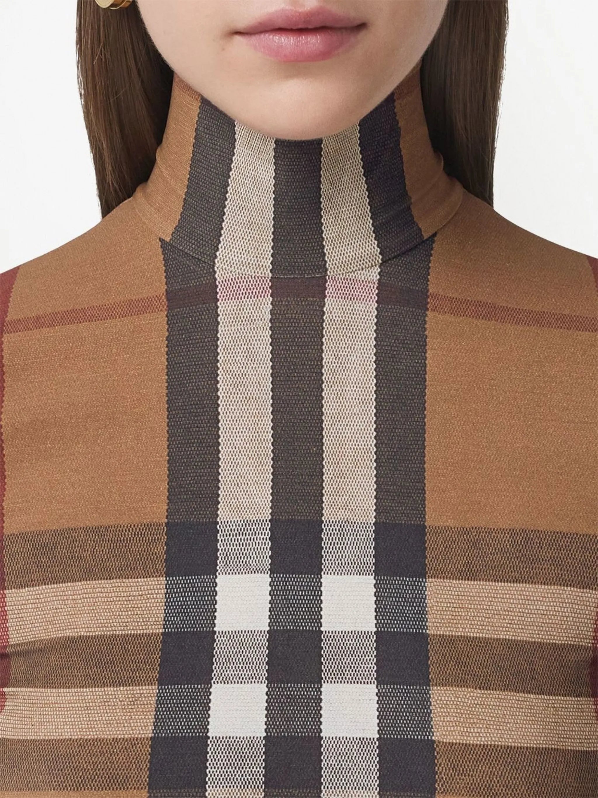 Vintage Check turtleneck top