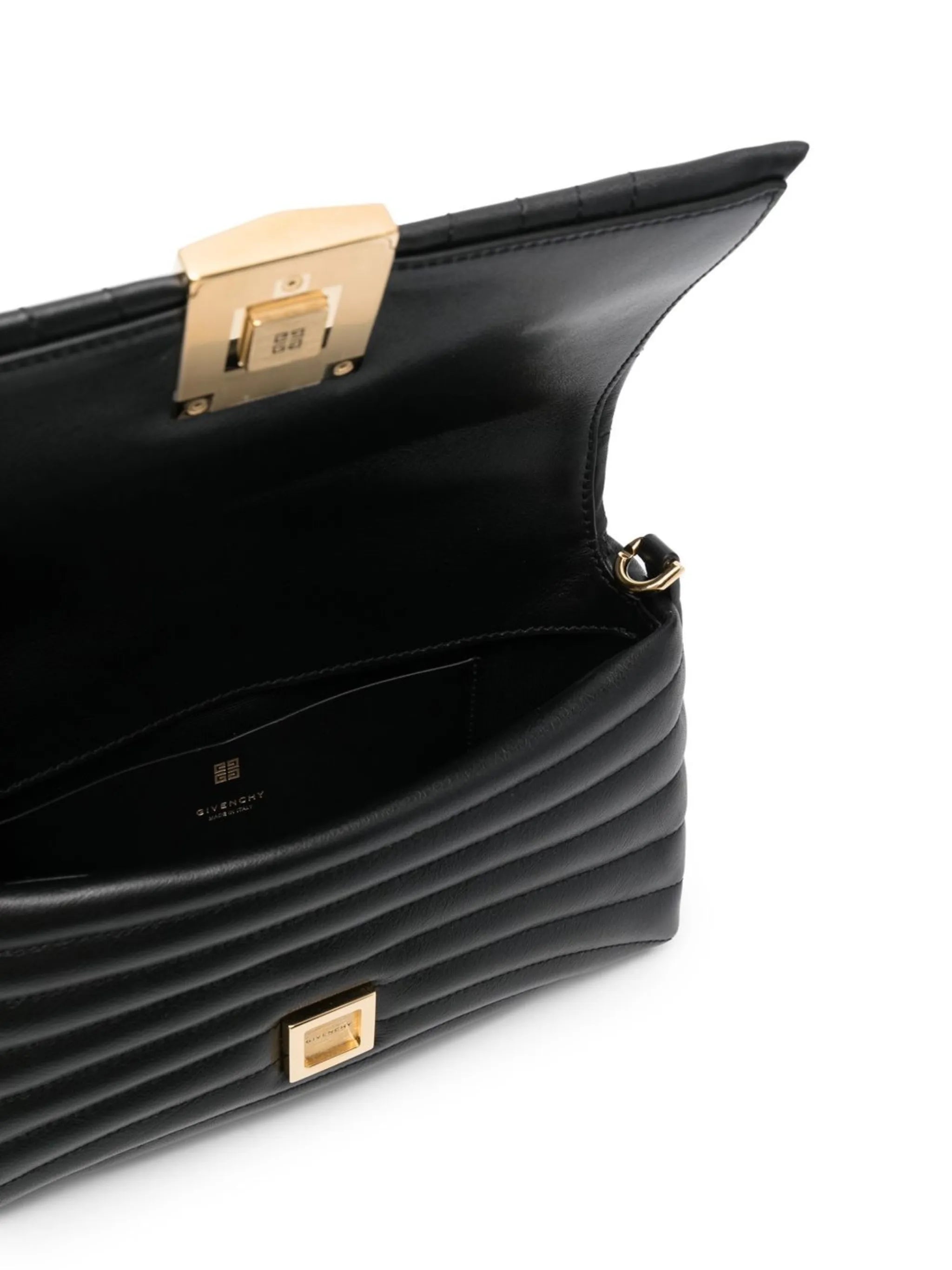 quilted logo-plaque shoulder bag