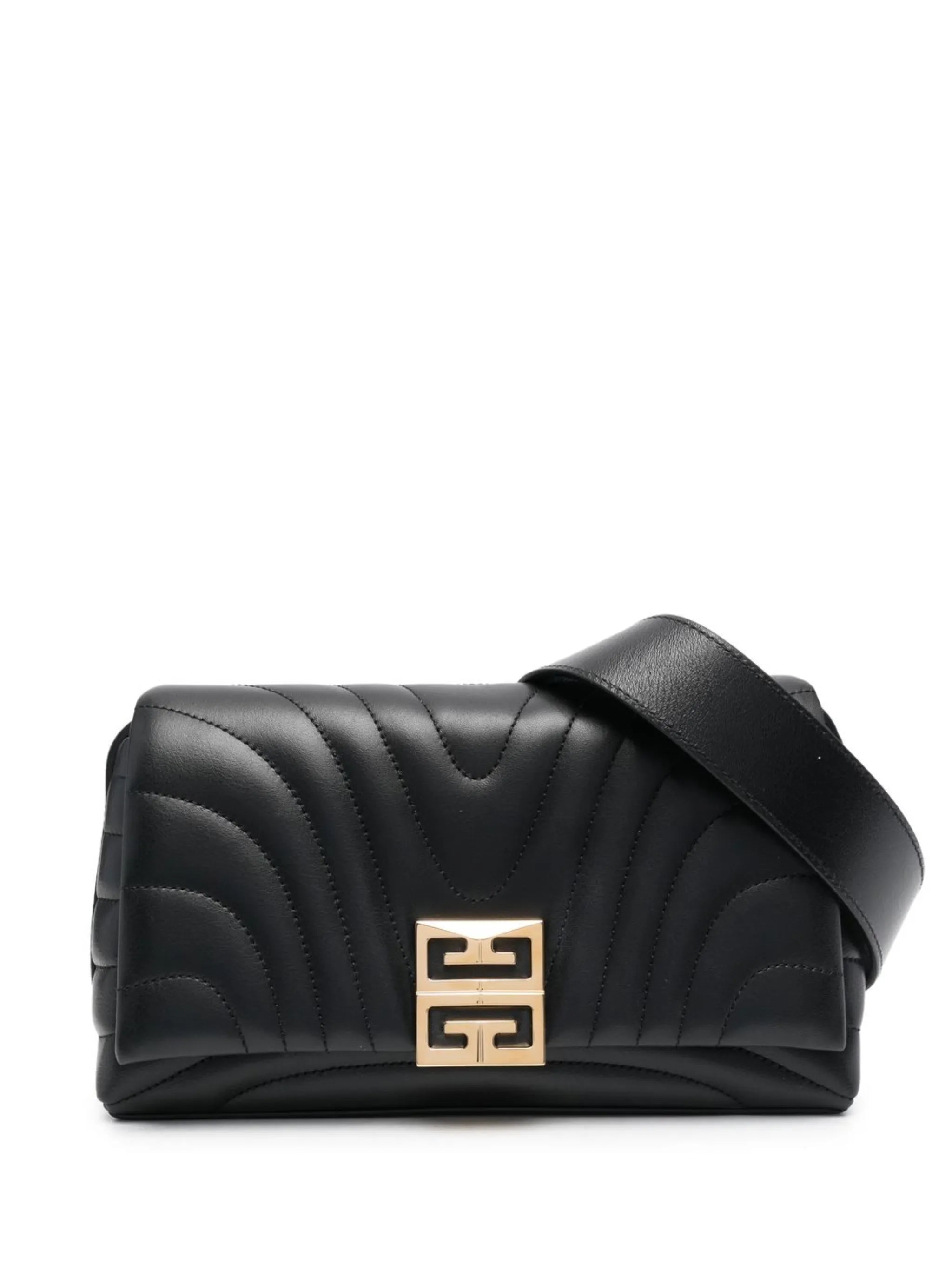 quilted logo-plaque shoulder bag