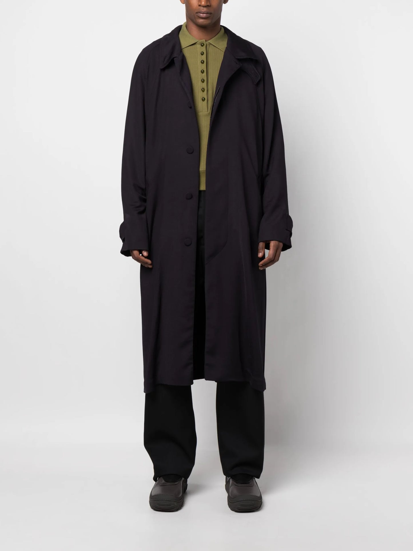 Ria high-neck trench coat