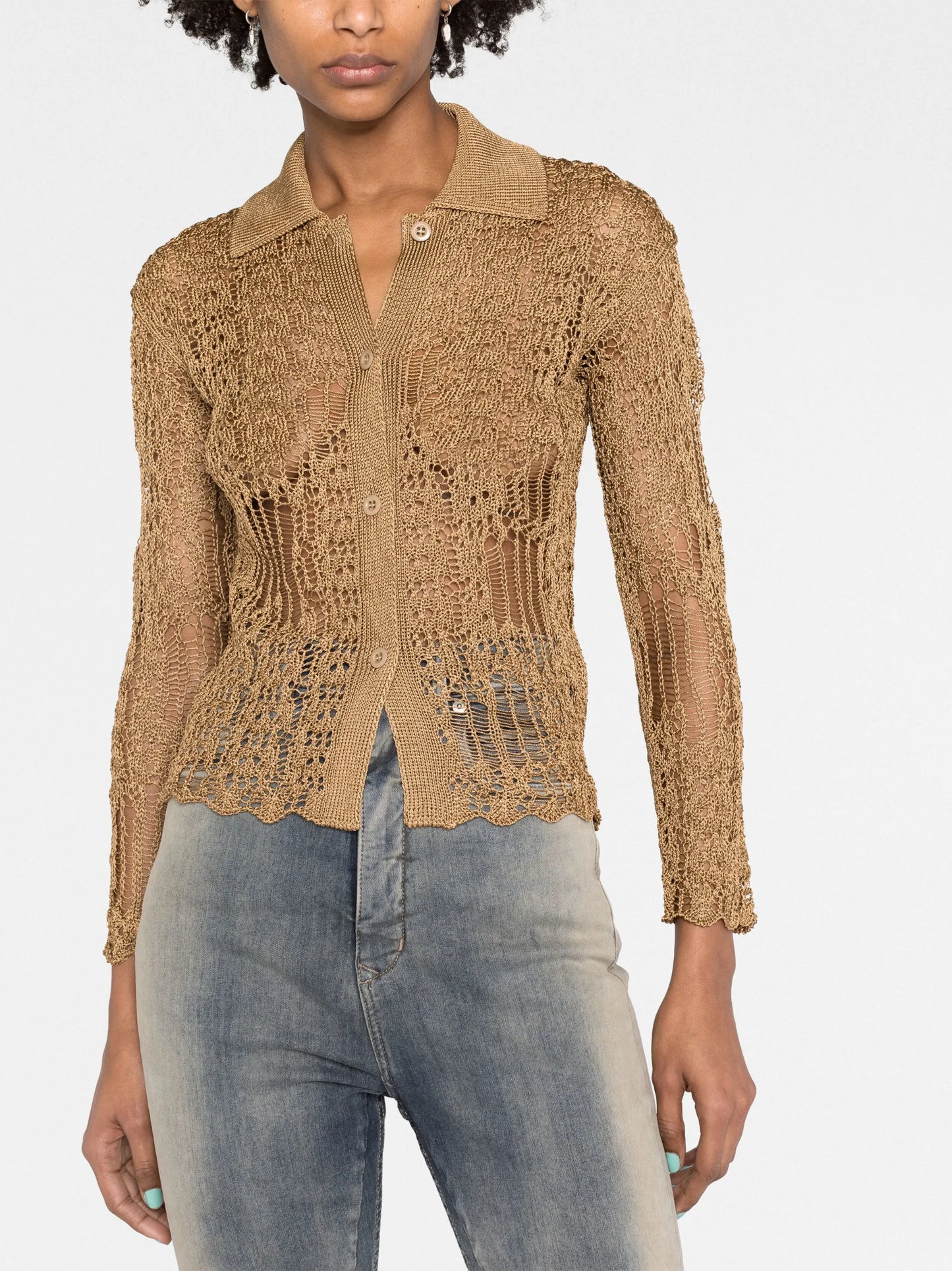 Kapia open-knit cardigan