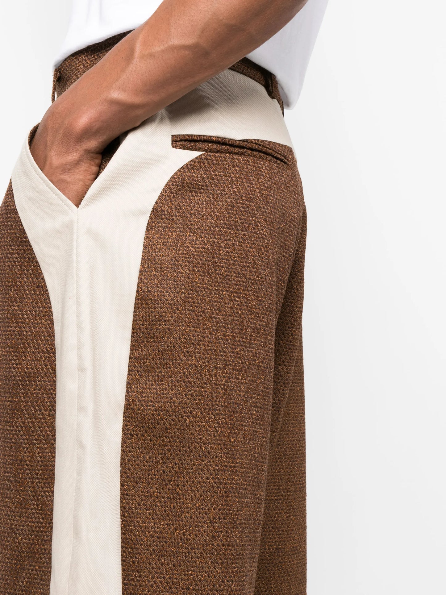panelled wide-leg trousers