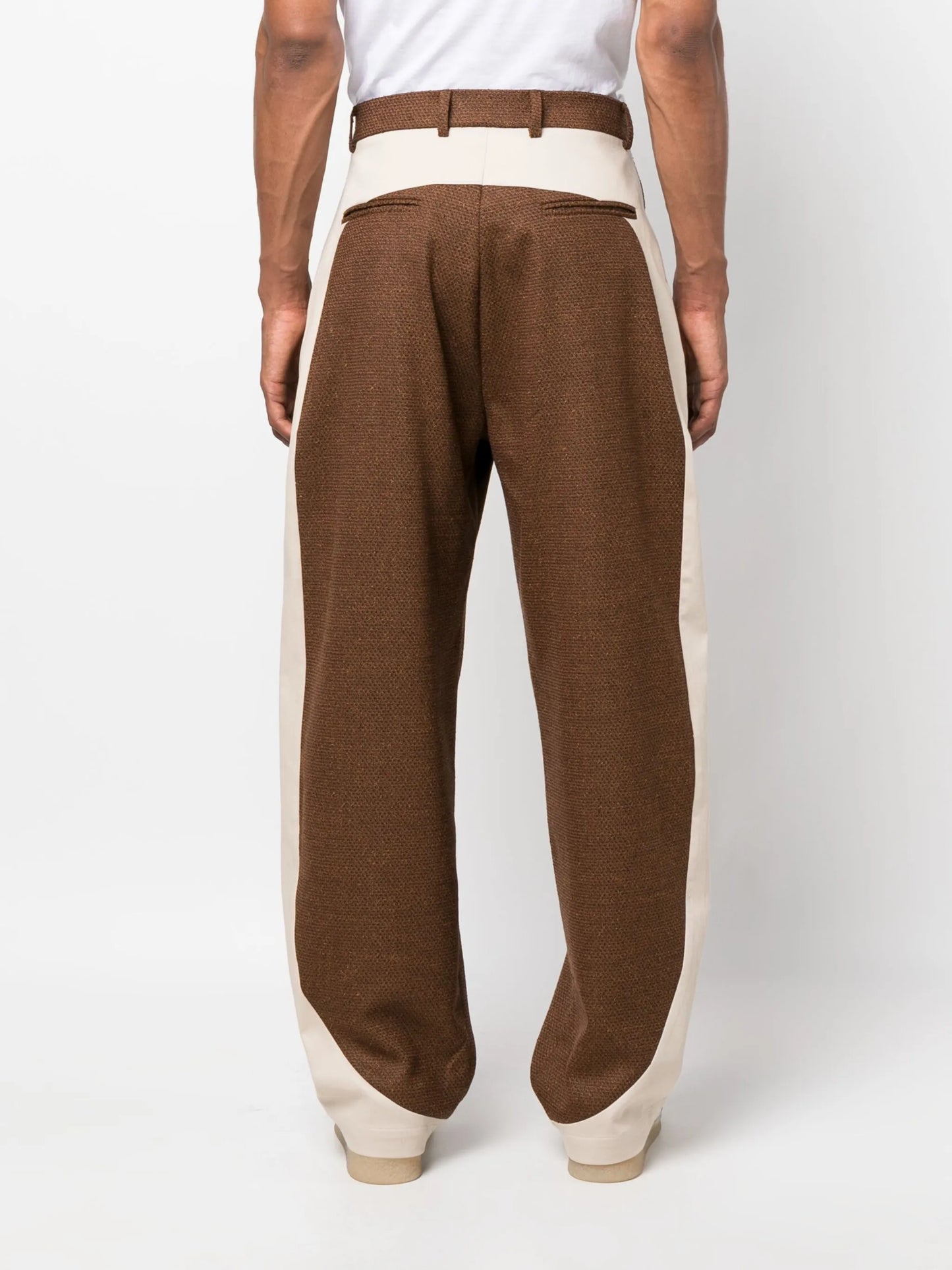 panelled wide-leg trousers