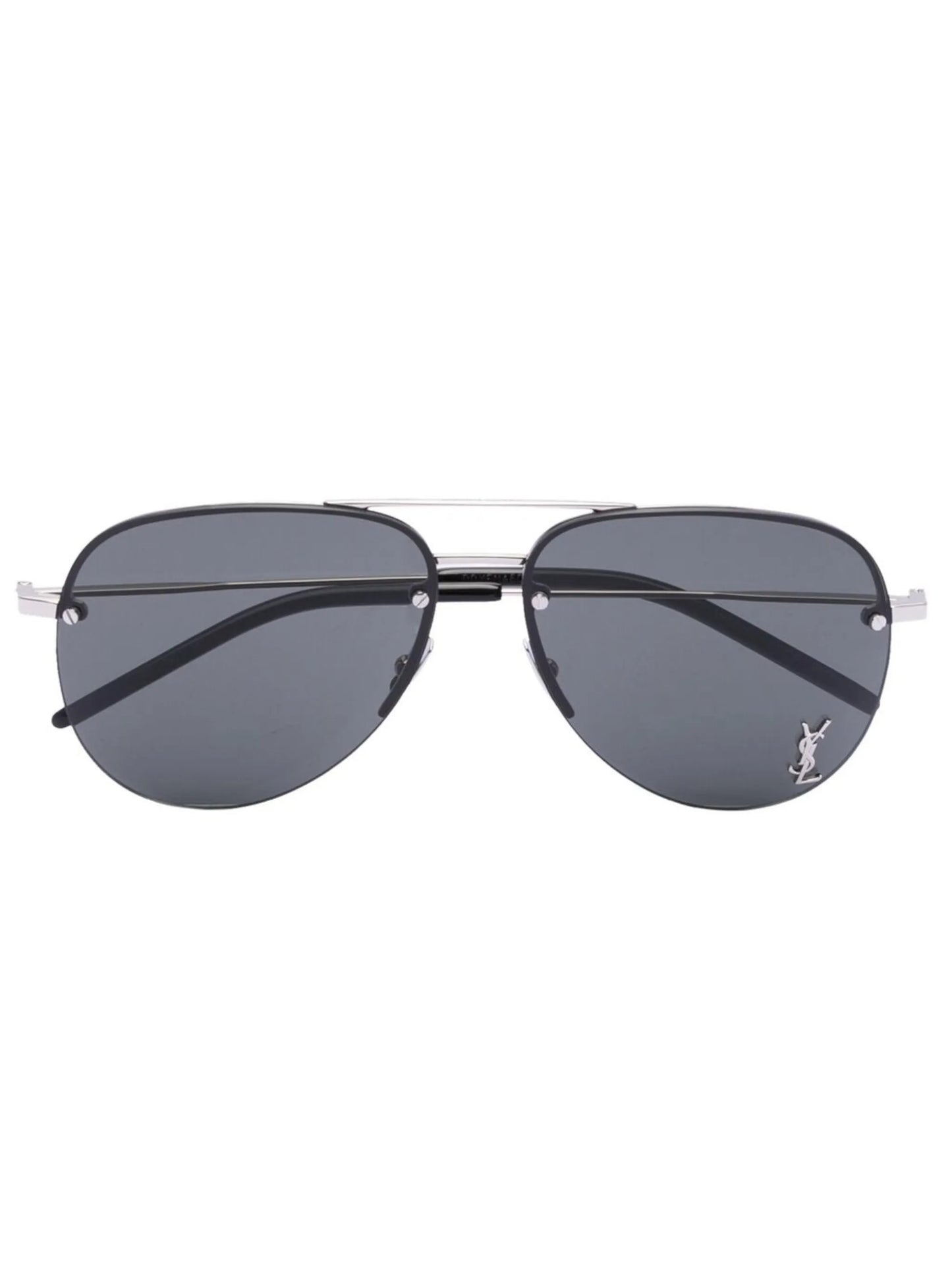 monogram-plaque pilot-frame sunglasses