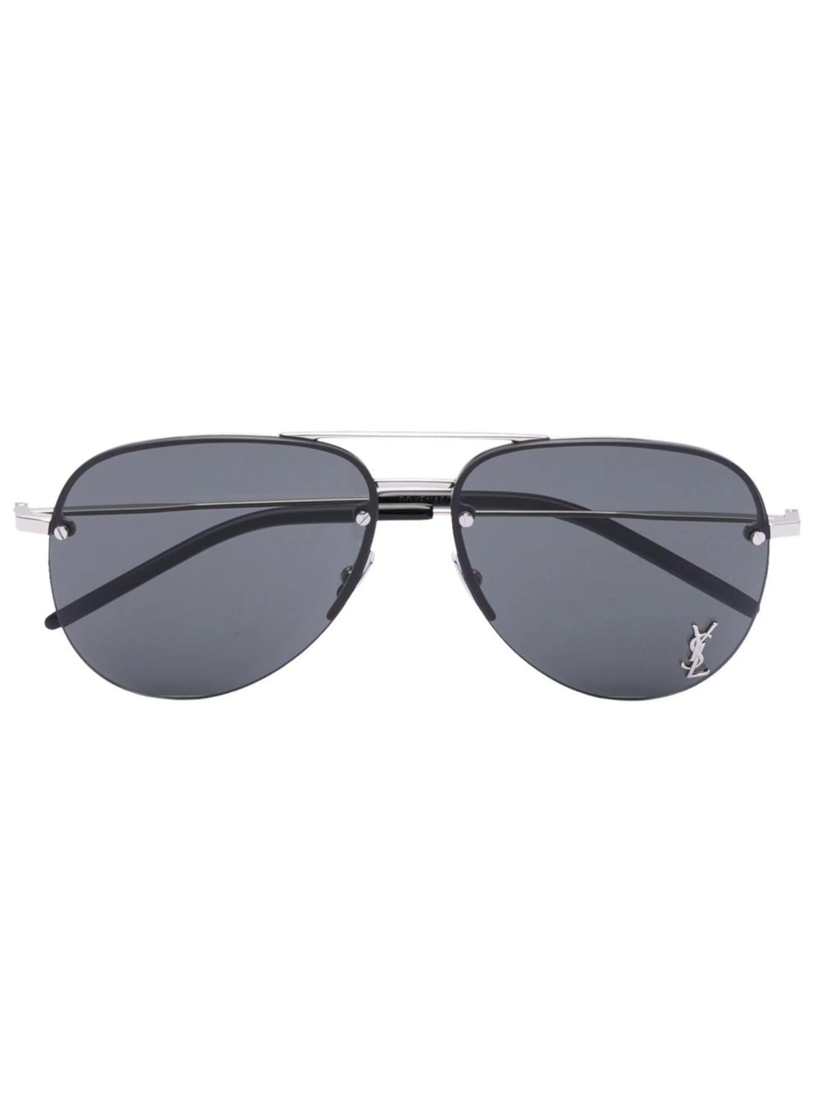 monogram-plaque pilot-frame sunglasses