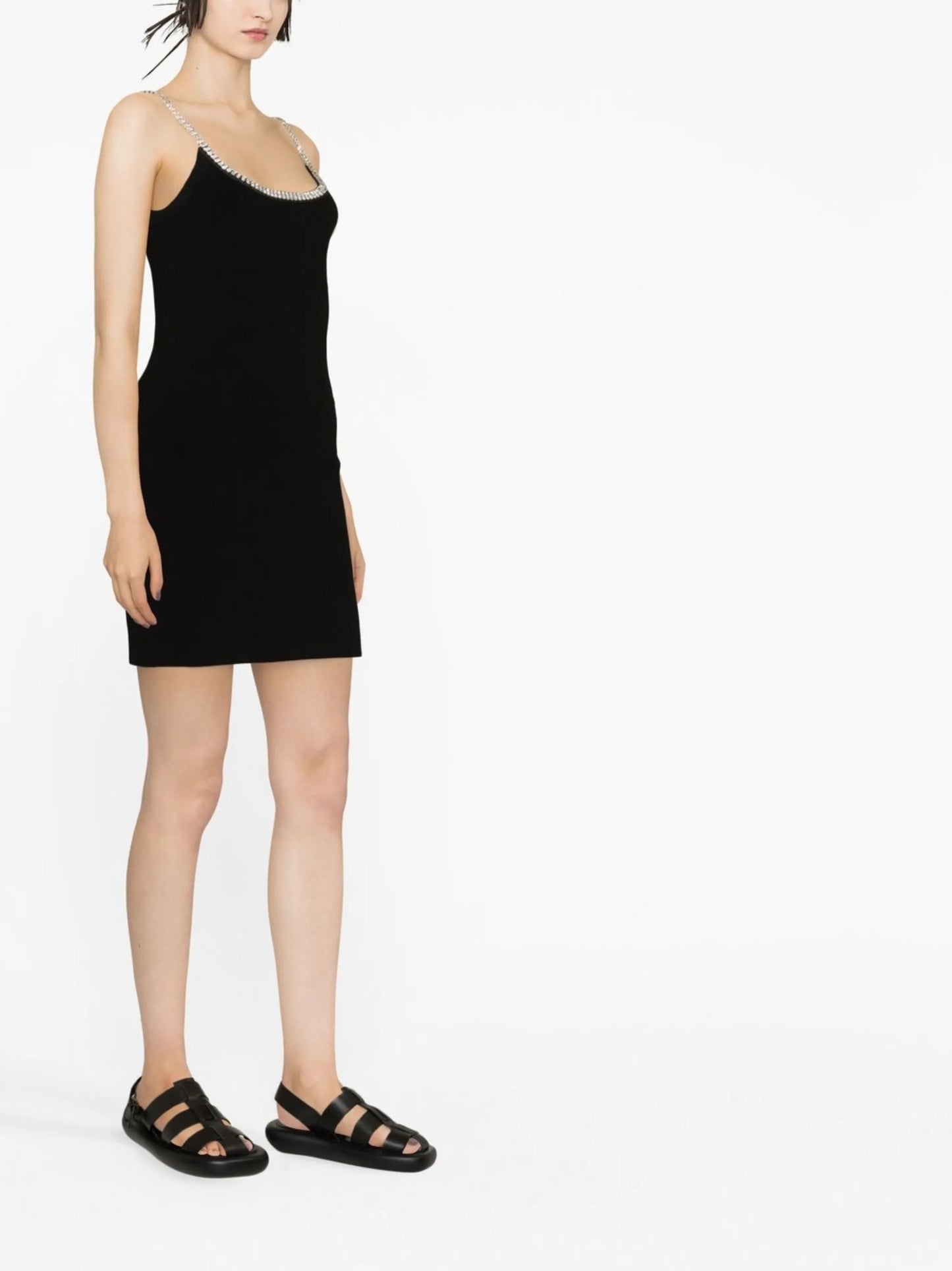 crystal-embellished sleeveless minidress