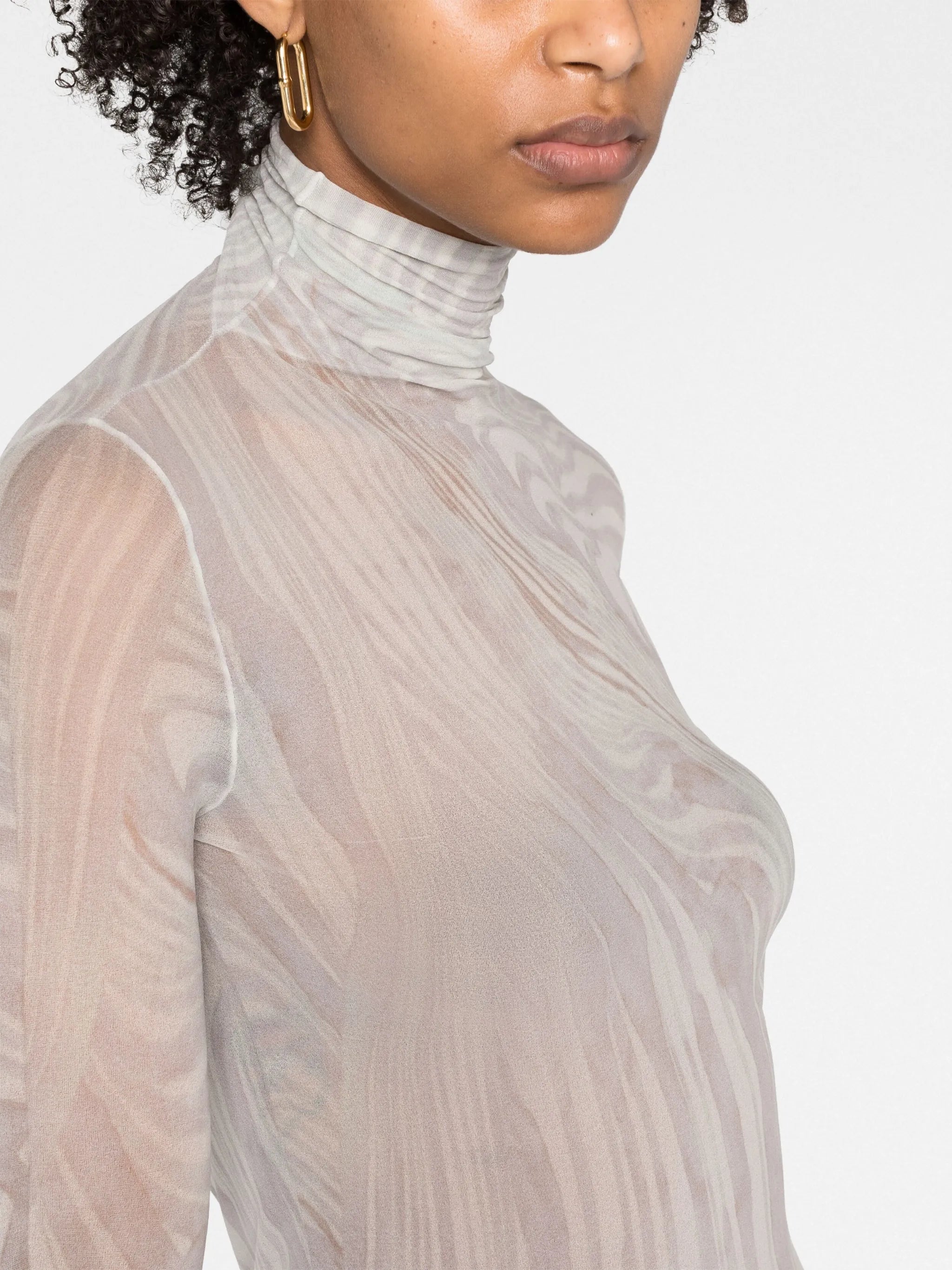 Denise semi-sheer top