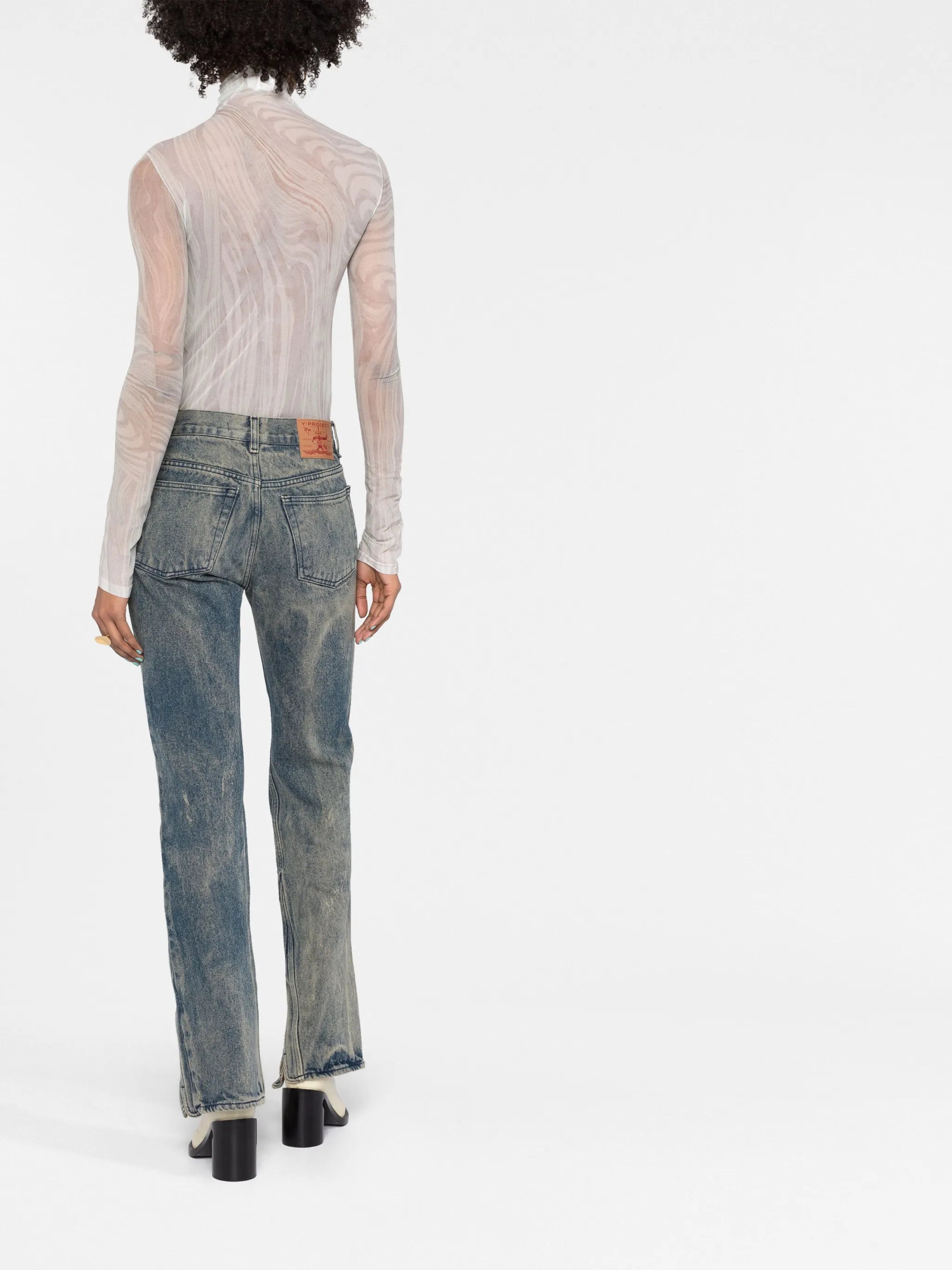 Denise semi-sheer top