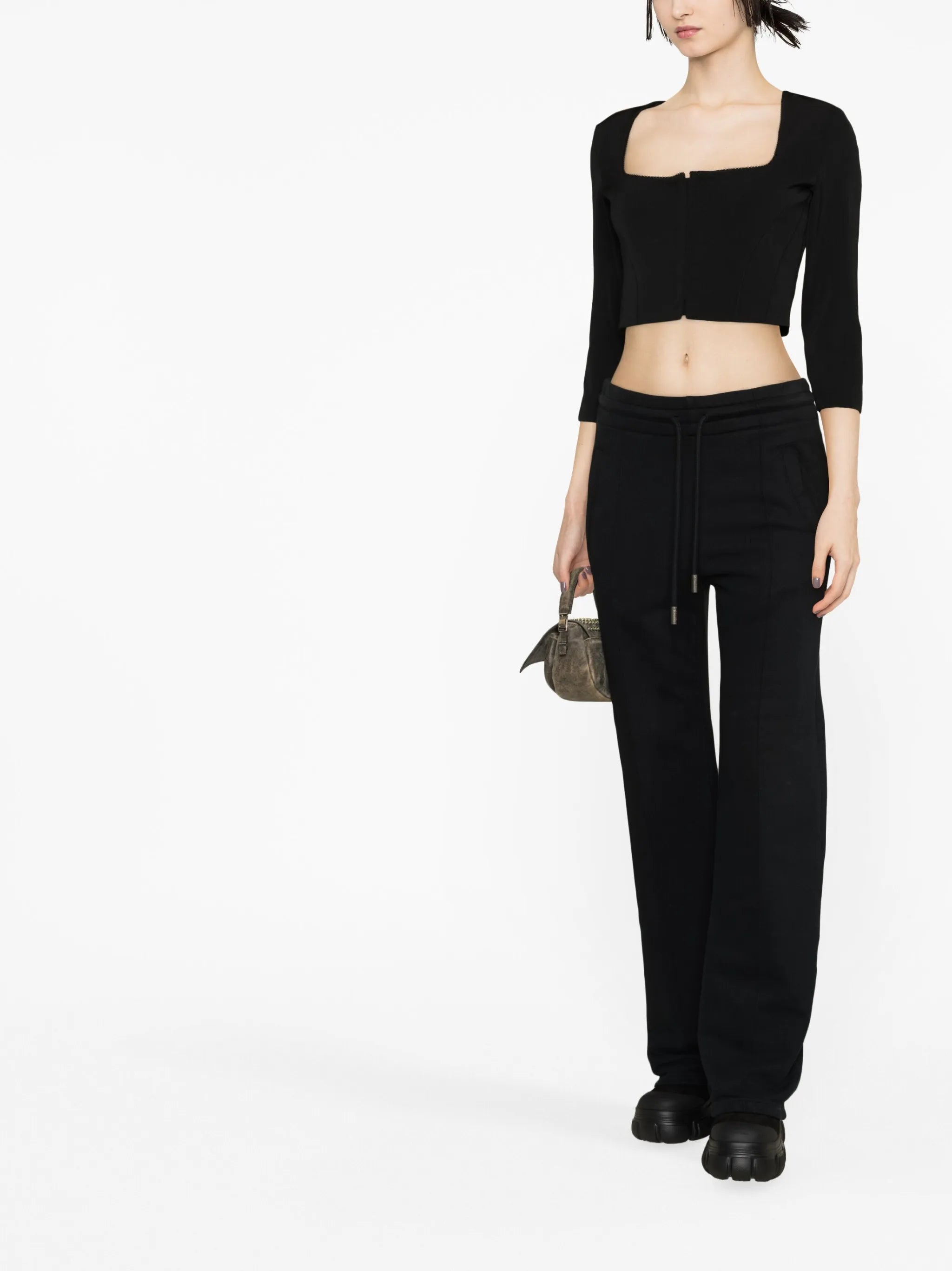 square-neck crop top