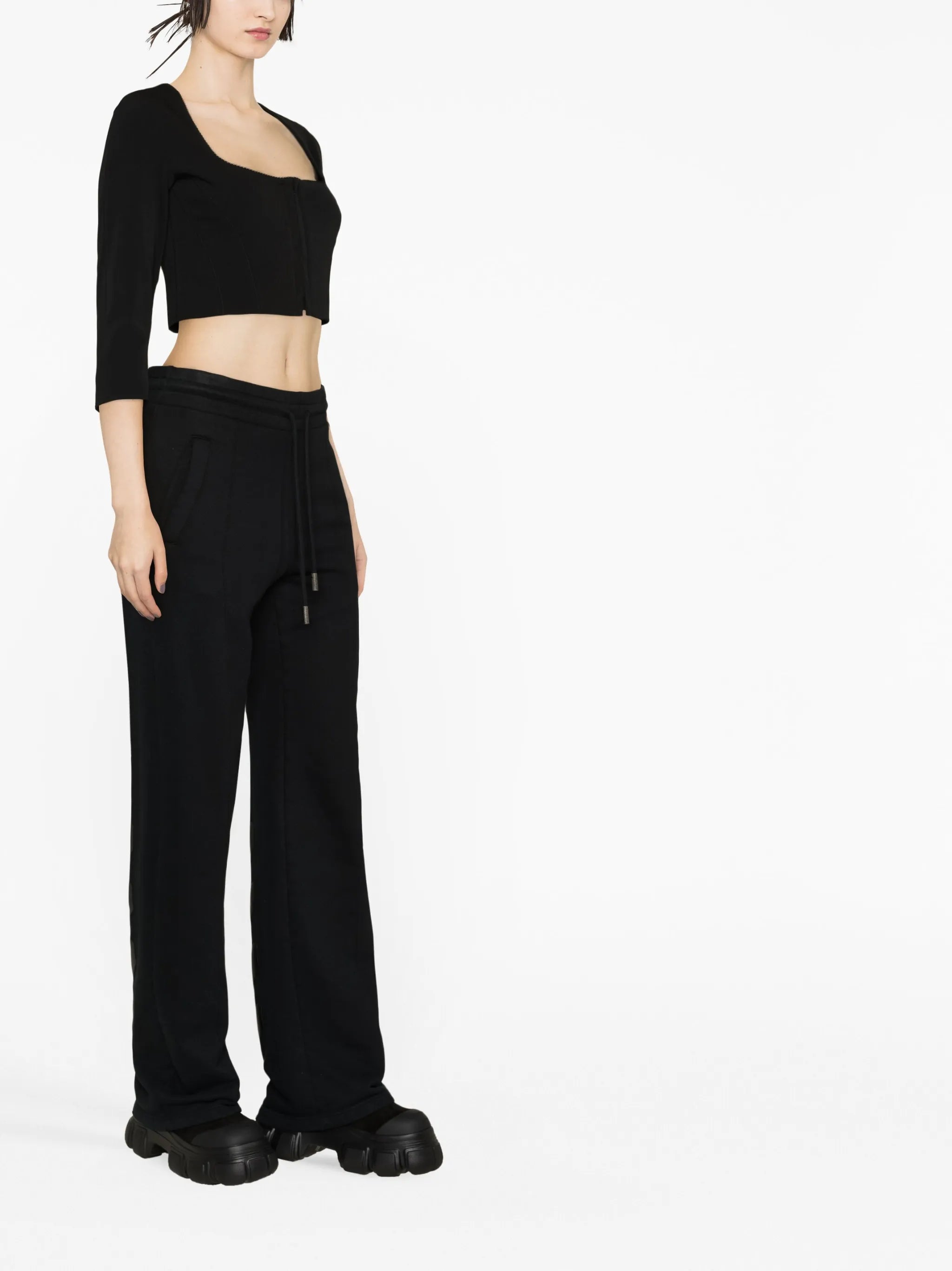 square-neck crop top