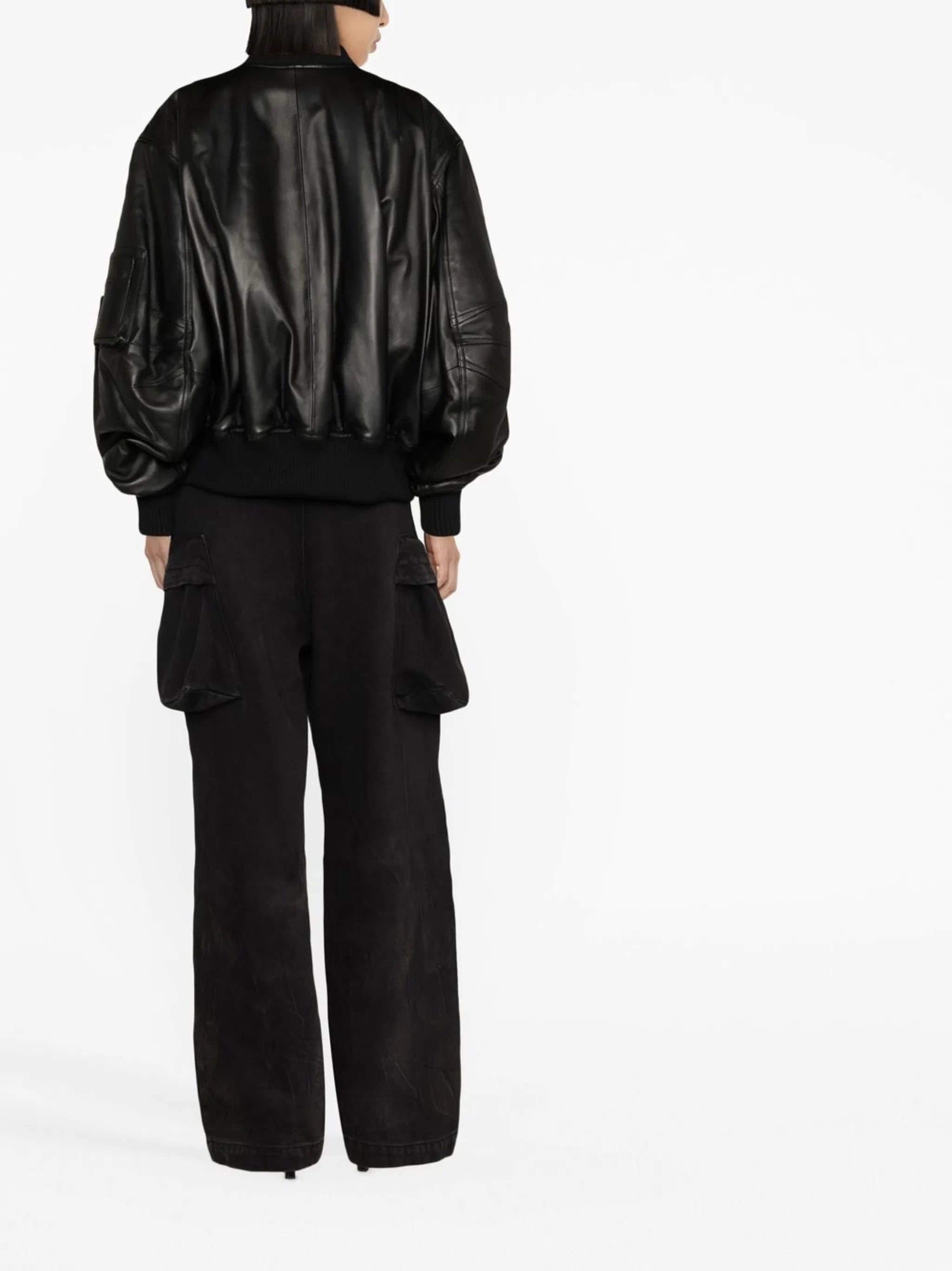 leather bomber jacket