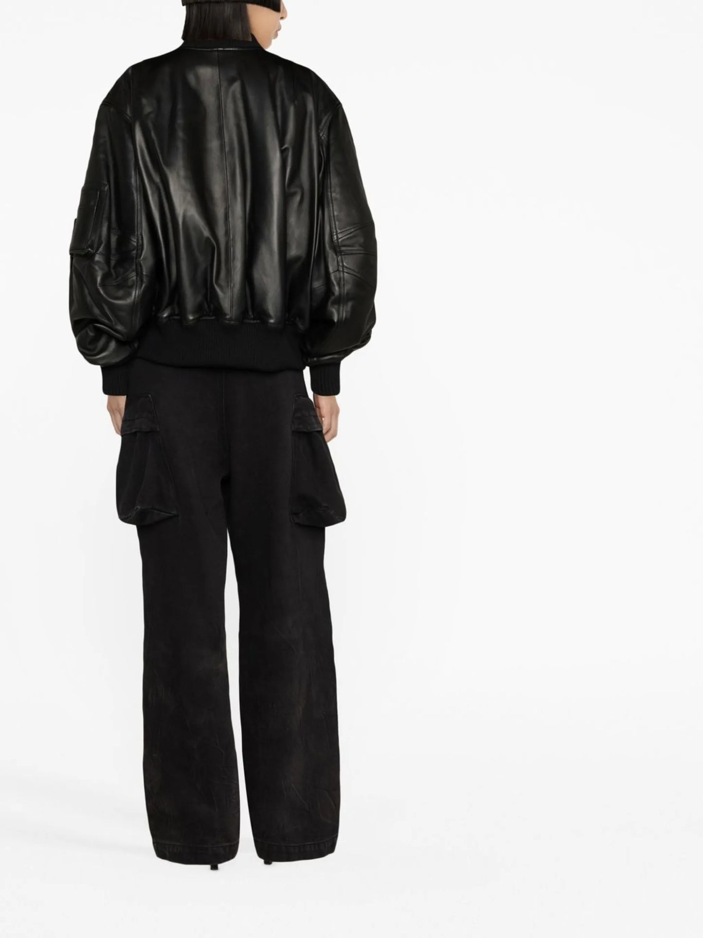 leather bomber jacket