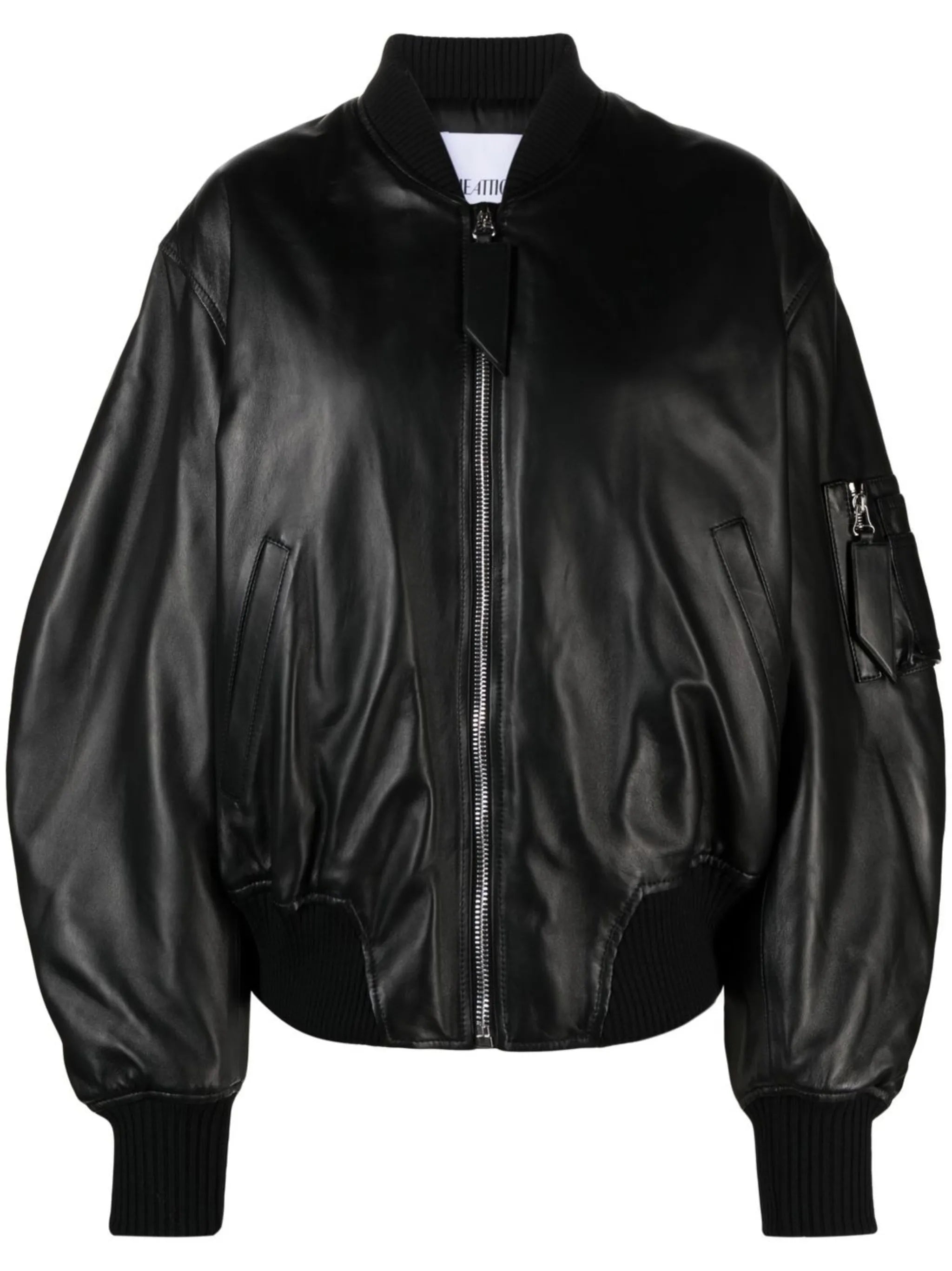 leather bomber jacket