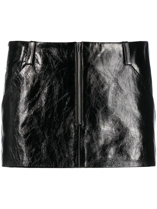Alba leather miniskirt