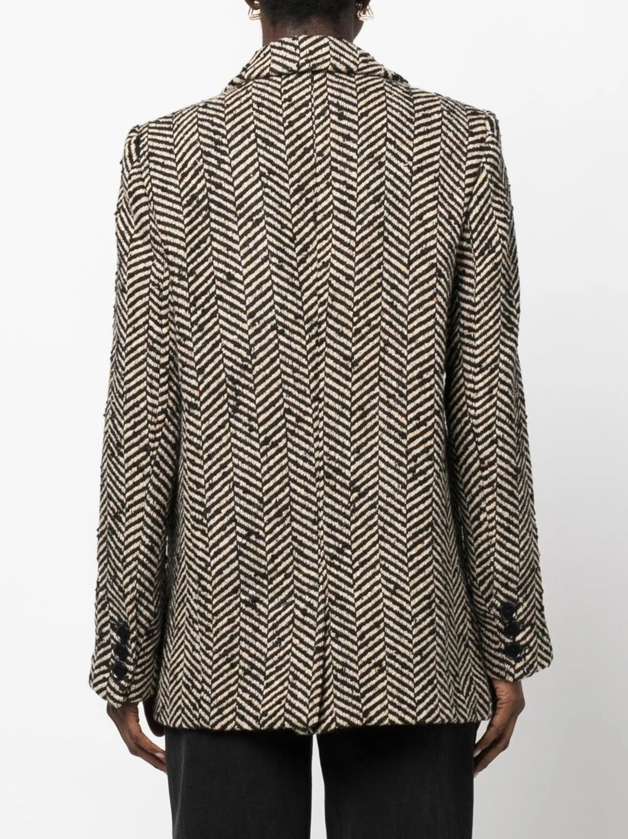 Diana fishbone-pattern blazer