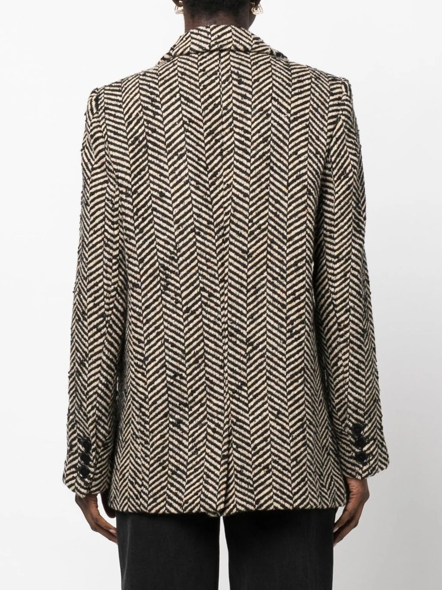 Diana fishbone-pattern blazer