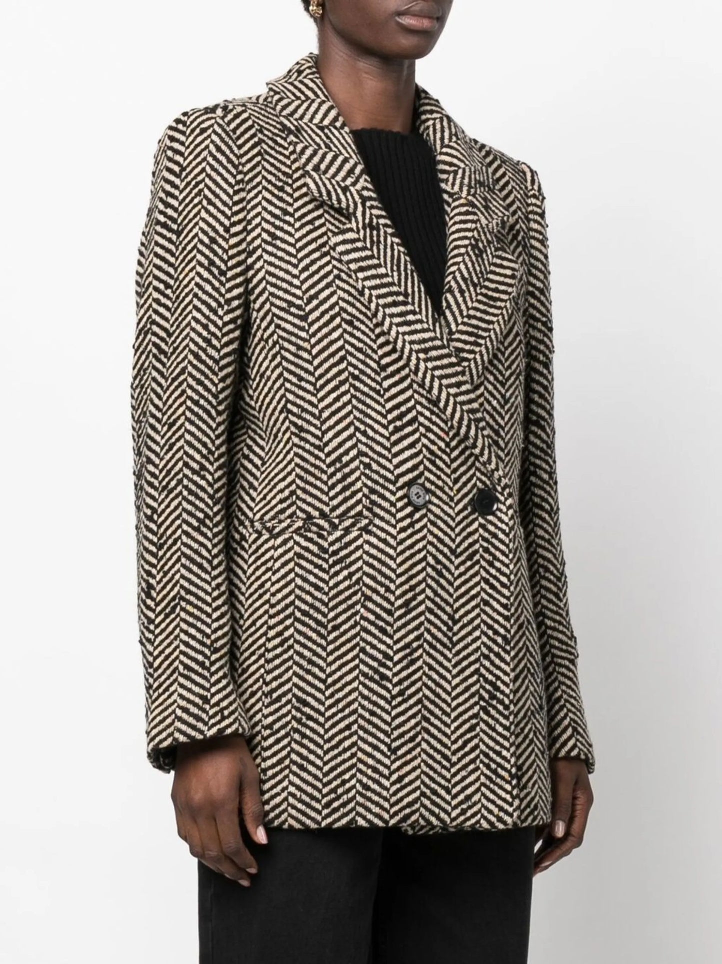 Diana fishbone-pattern blazer